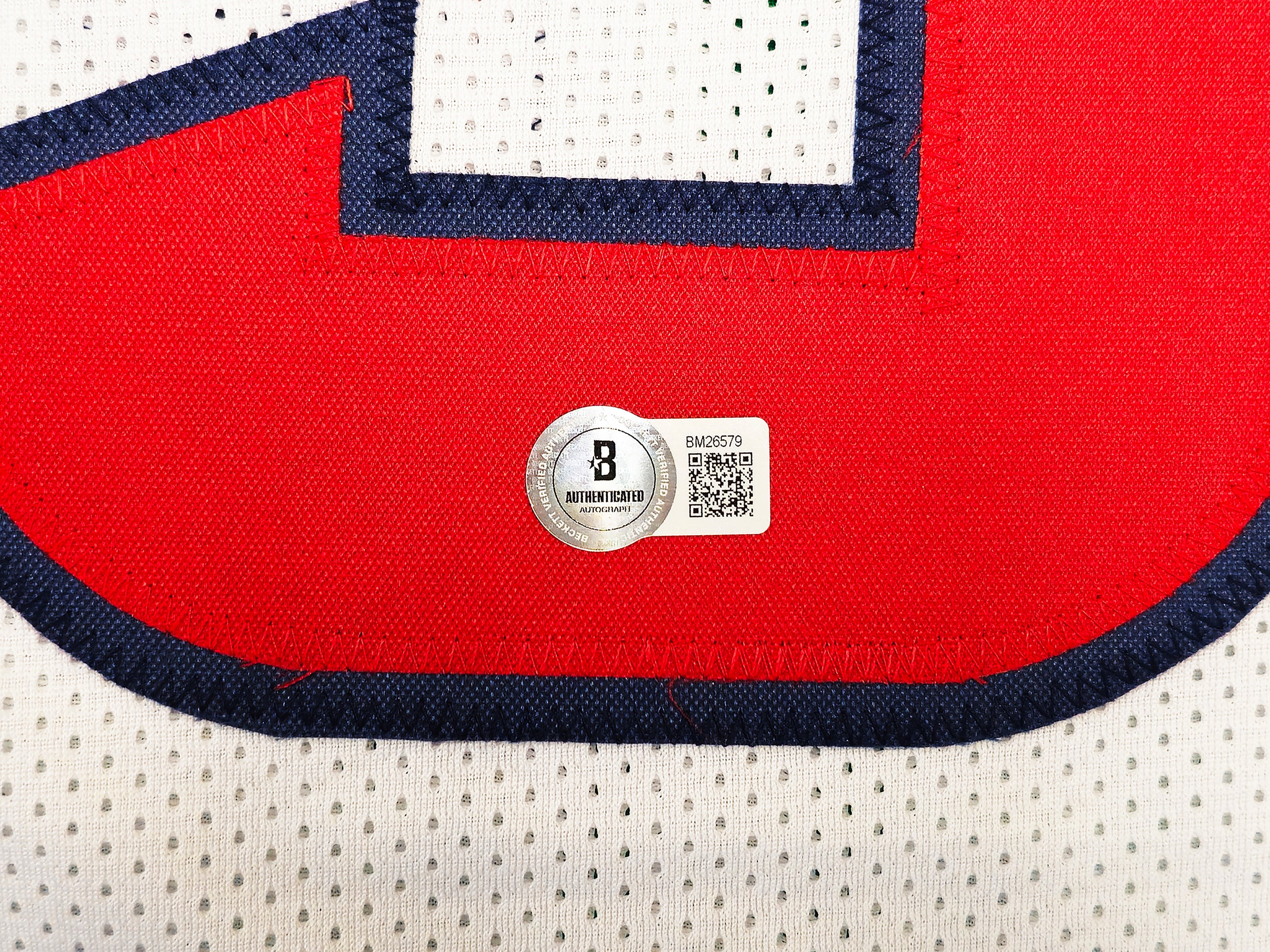 Houston Texans Tank Dell Autographed White Jersey Beckett BAS QR Stock #229995 - Image 5