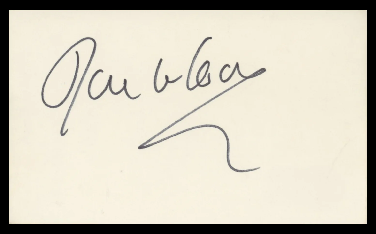 Howard Koch Authentic Signed 3x5 Index Card Autographed BAS #BV59108
