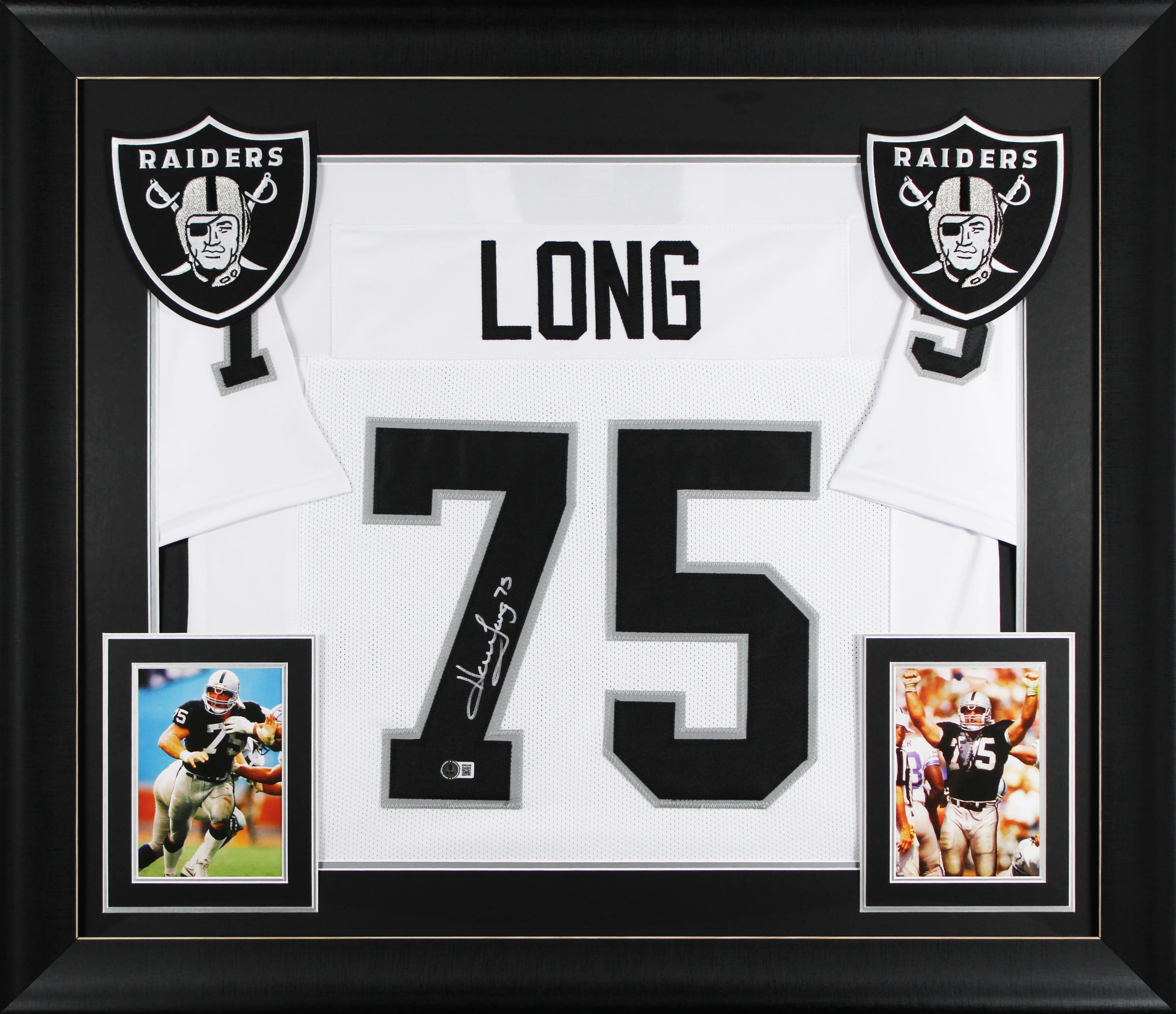 Howie Long Authentic Signed White Pro Style Framed Jersey BAS Witnessed - Image 2