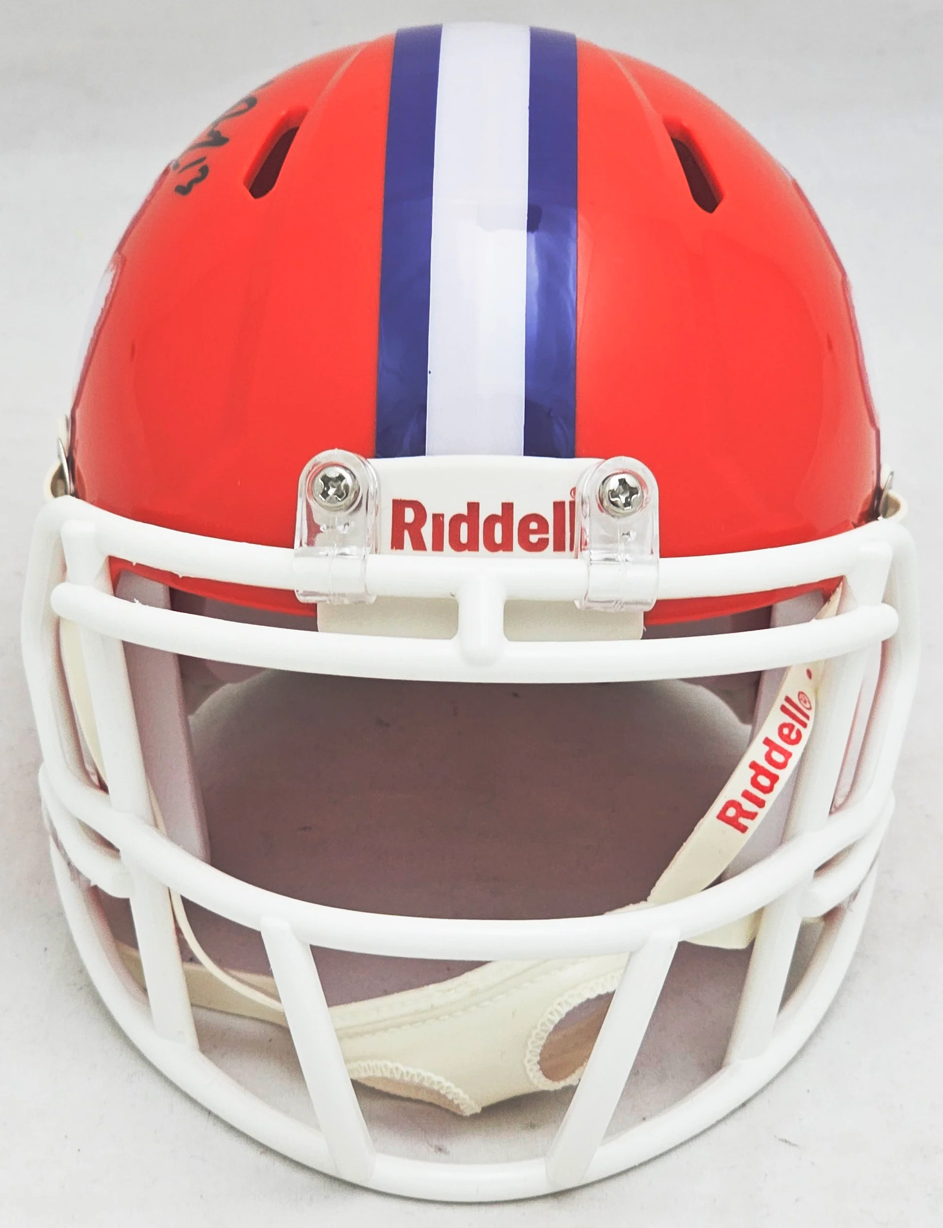 Hunter Renfrow Autographed Clemson Tigers Orange Speed Mini Helmet Beckett BAS QR Stock #216121 - Image 3
