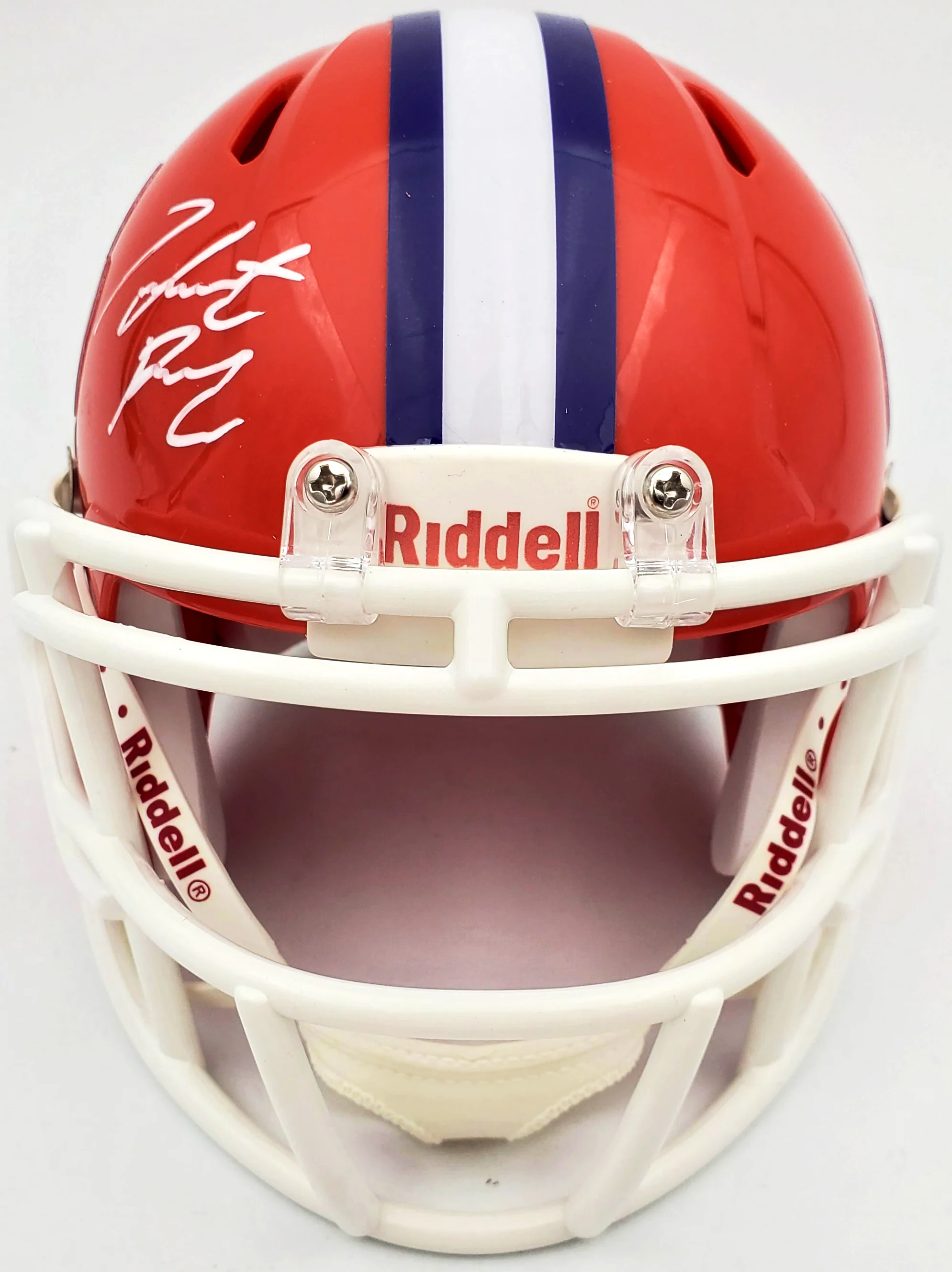 Hunter Renfrow Autographed Clemson Tigers Speed Mini Helmet Beckett BAS Stock #185724 - Image 5
