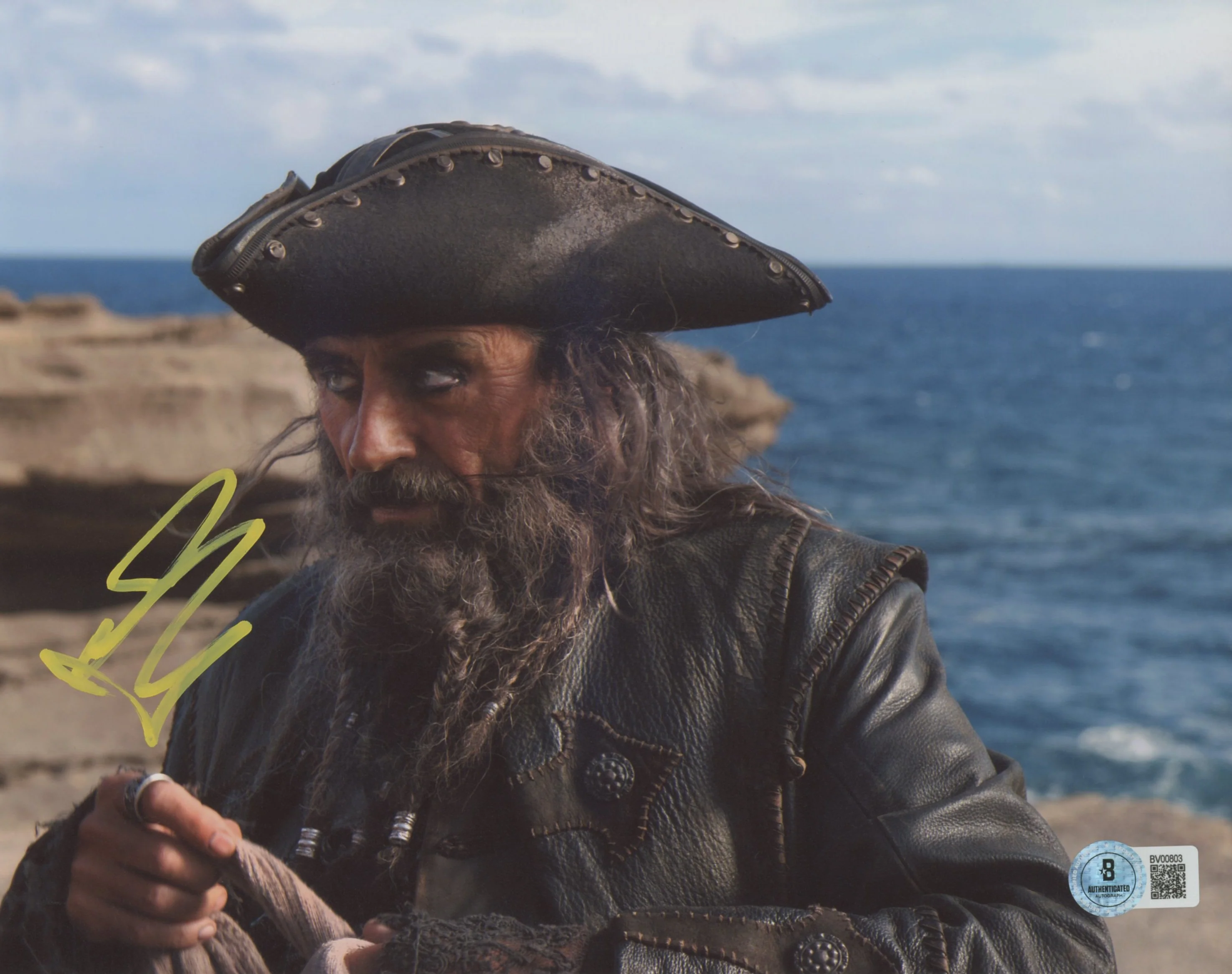 Ian McShane Pirates Of The Caribbean Authentic Signed 8x10 Photo BAS #BV00803