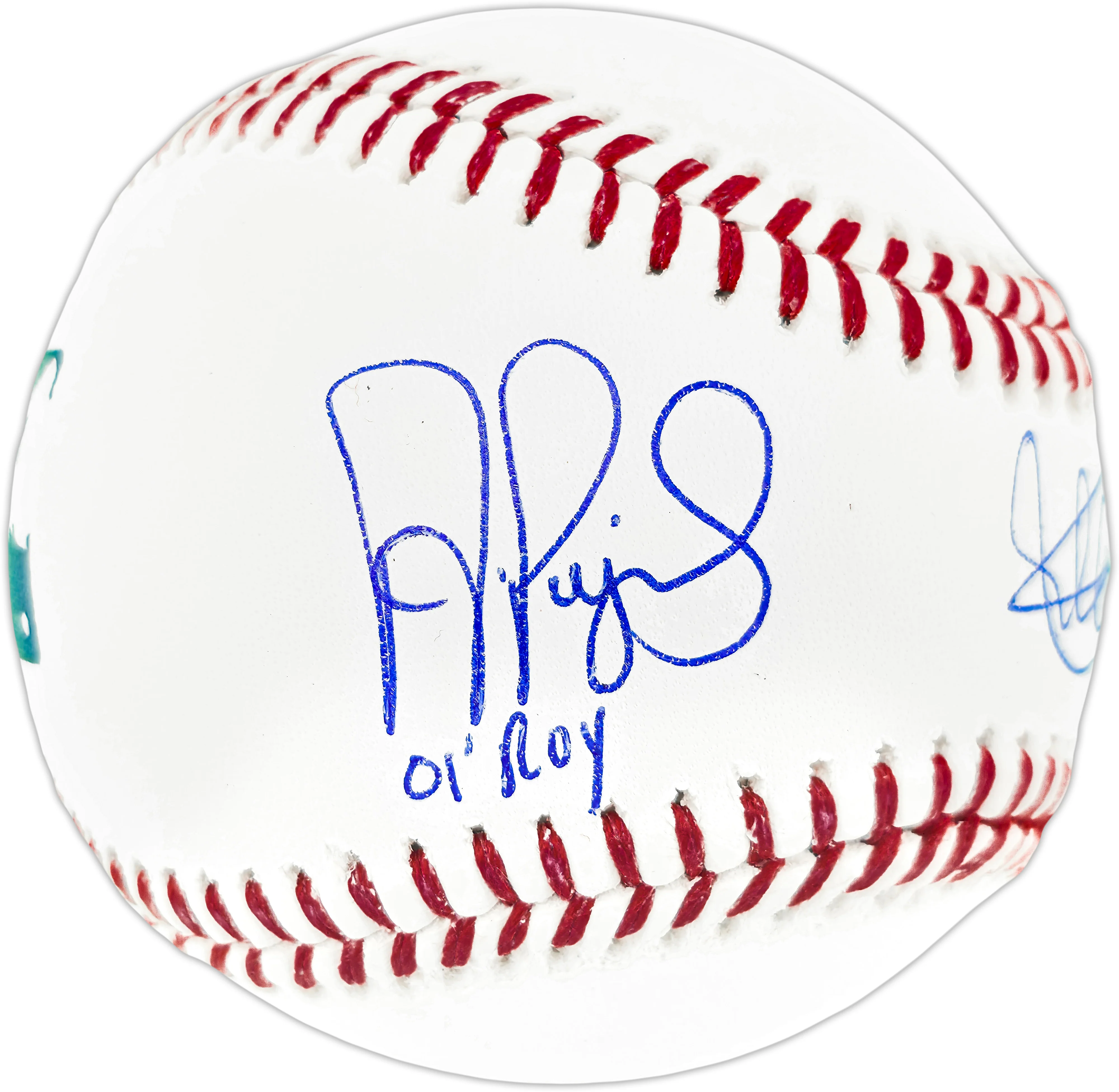 Ichiro Suzuki & Albert Pujols Autographed Official MLB Baseball "01 ROY" IS Holo & Beckett BAS Witness Stock #254350 - Image 3