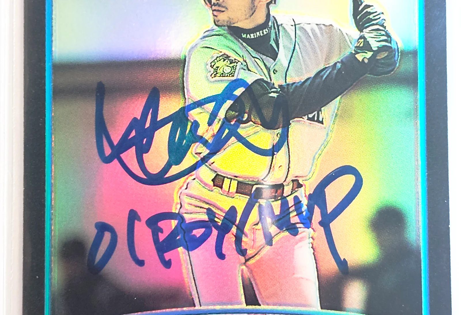 Ichiro Suzuki Autographed 2001 Bowman Chrome Refractor Japanese Rookie Card #351B Seattle Mariners BGS 8.5 Auto Grade Gem Mint 10 "01 ROY/MVP" Beckett BAS #15681693 - Image 3