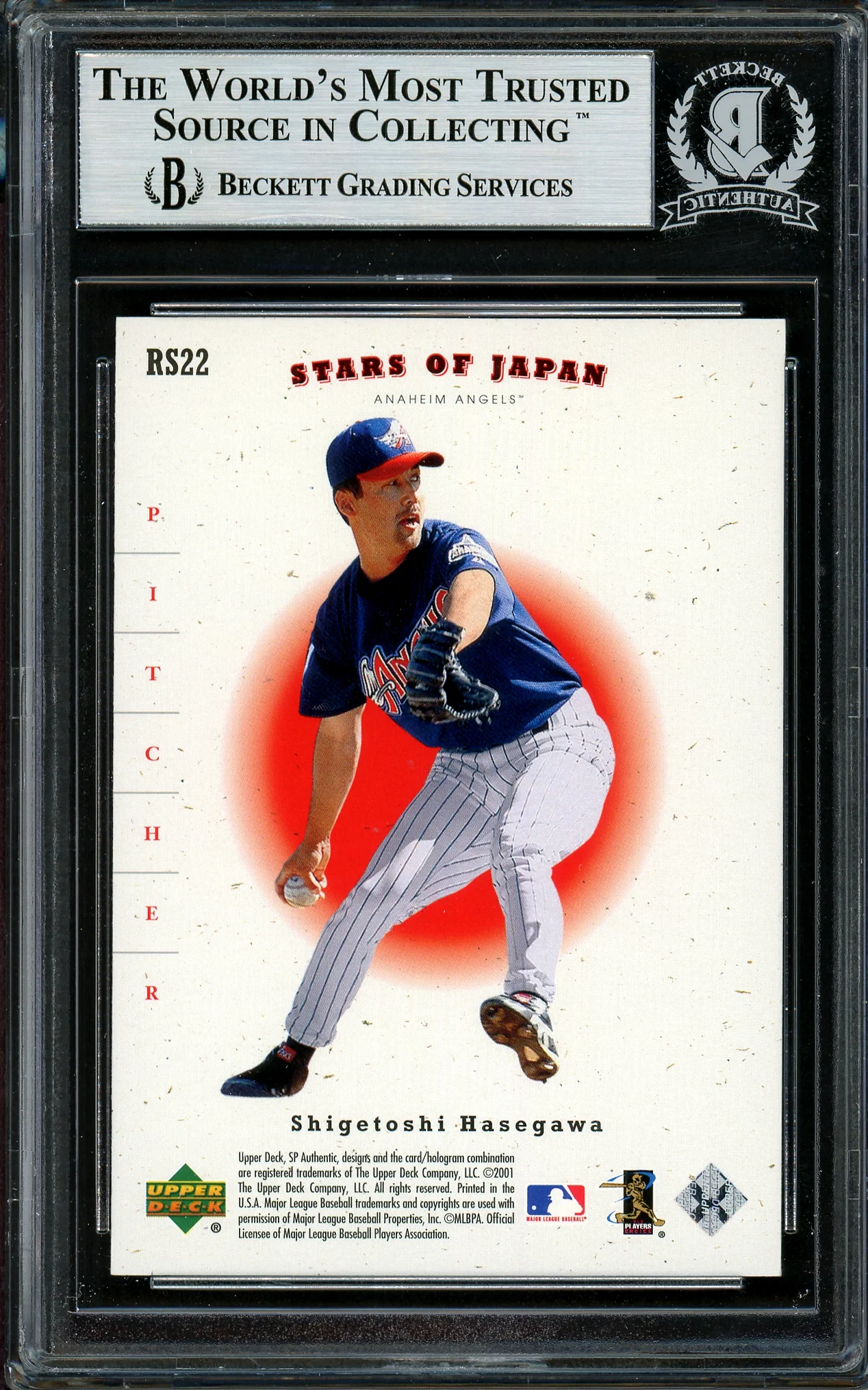Ichiro Suzuki Autographed 2001 SP Authentic Stars of Japan Rookie Card #RS22 Seattle Mariners Beckett BAS #12783705 - Image 2
