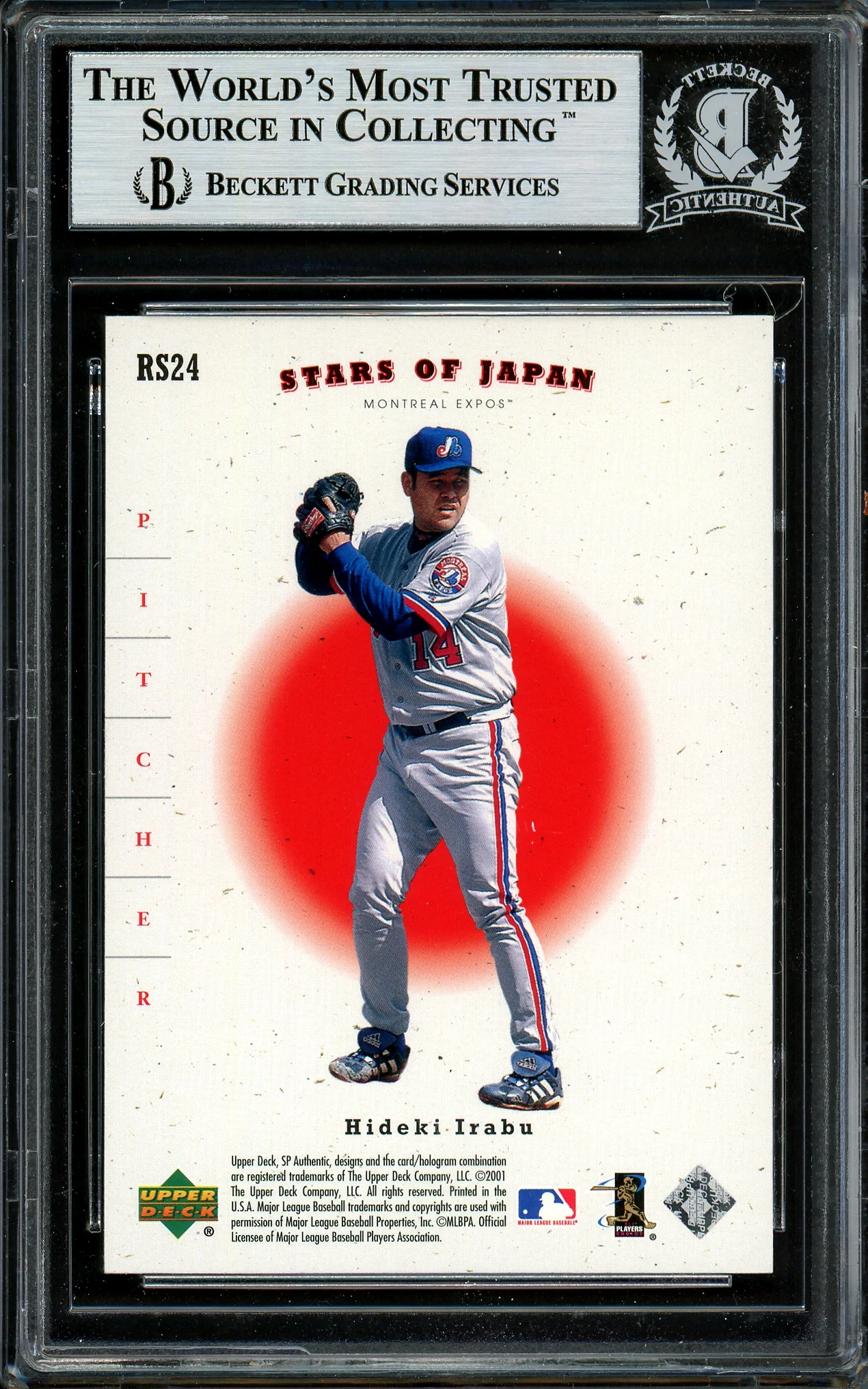 Ichiro Suzuki Autographed 2001 SP Authentic Stars of Japan Rookie Card #RS24 Seattle Mariners Beckett BAS #12783706 - Image 2