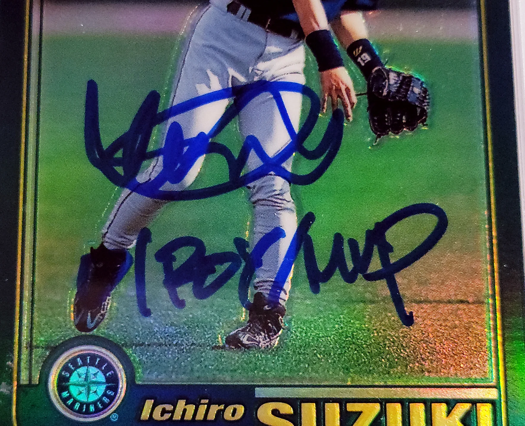 Ichiro Suzuki Autographed 2001 Topps Chrome Traded Retrofractor Rookie Card #T266 Seattle Mariners PSA 9 Auto Grade Gem Mint 10 "01 ROY MVP" PSA/DNA #63680013 - Image 3