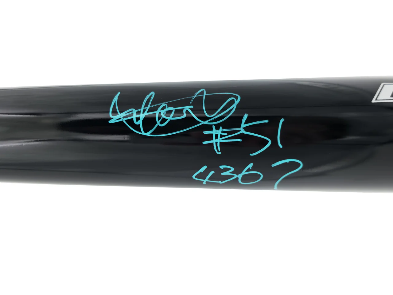 Ichiro Suzuki Autographed Black Mizuno Player Model Baseball Bat Seattle Mariners "#51, 4367" IS Holo & Beckett BAS Witness Stock #256836 - Image 3