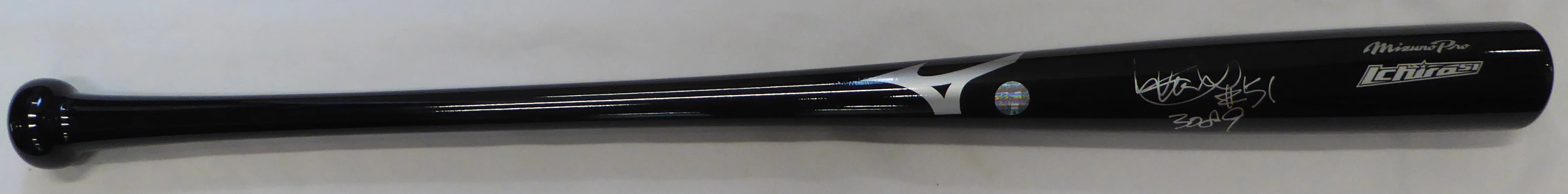 Ichiro Suzuki Autographed Black Mizuno Player Model Bat Seattle Mariners "#51 & 3089" SKU #229067 - Image 2