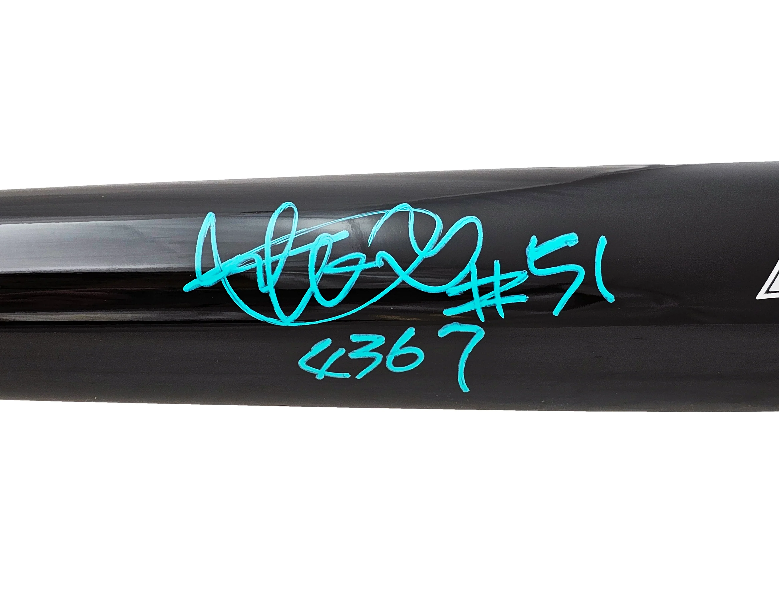 Ichiro Suzuki Autographed Black Mizuno Player Model Bat Seattle Mariners "#51, 4367" IS Holo Stock #212166 - Image 4