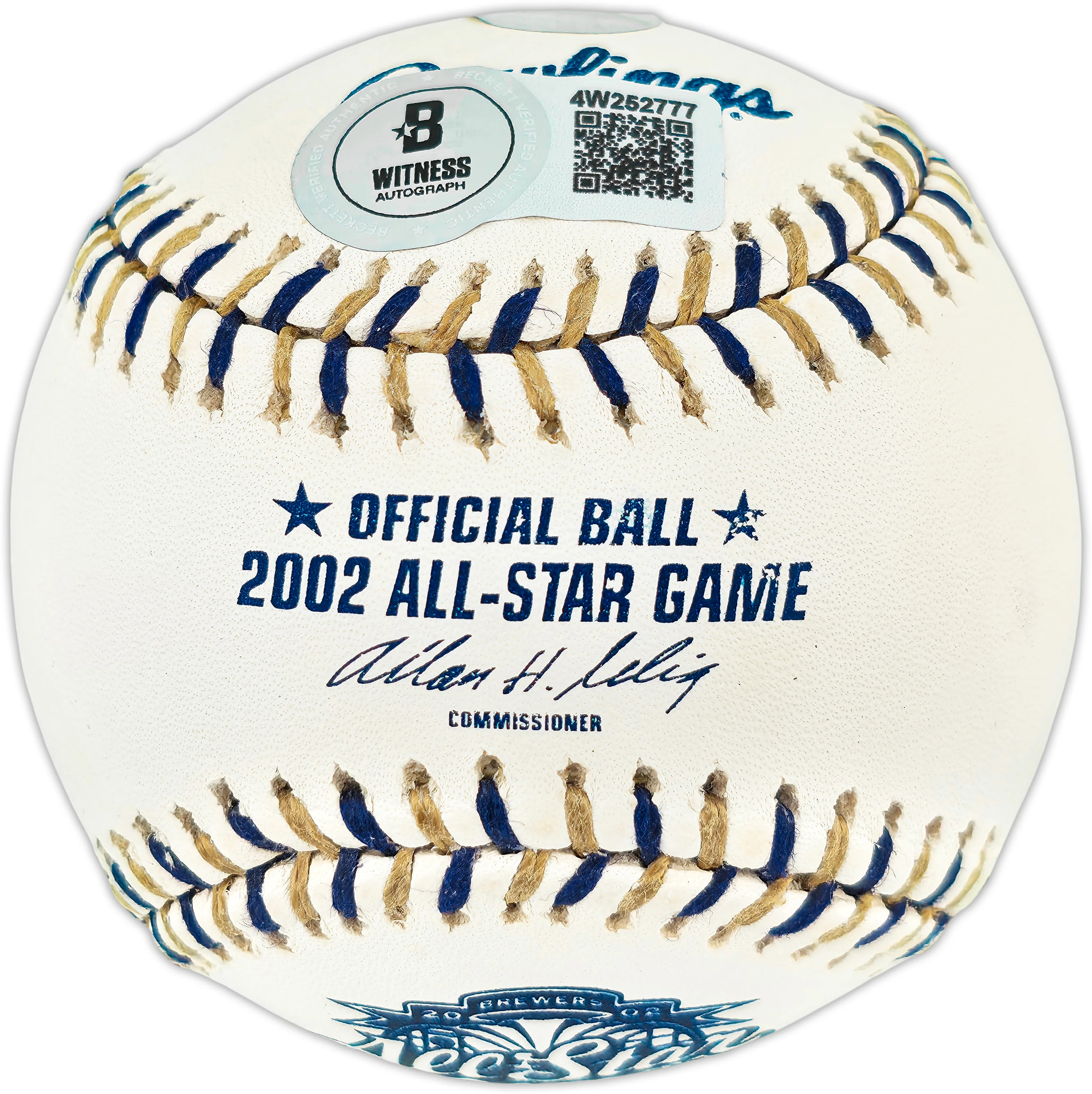 Ichiro Suzuki Autographed Official 2002 All Star Game Logo Baseball Seattle Mariners Beckett BAS Witness #4W252777 - Image 2
