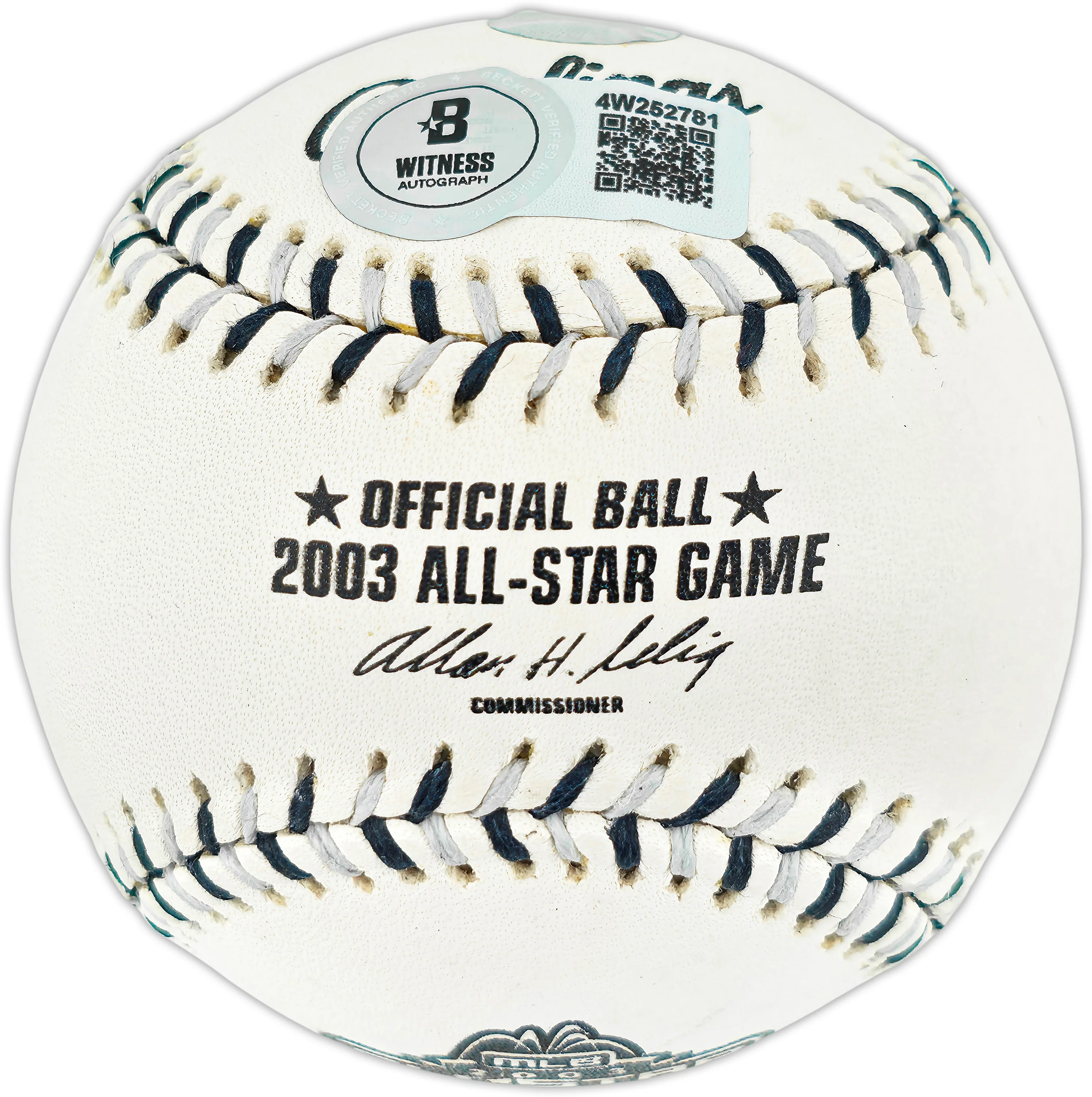 Ichiro Suzuki Autographed Official 2003 All Star Game Logo Baseball Seattle Mariners Beckett BAS Witness #4W252781 - Image 2