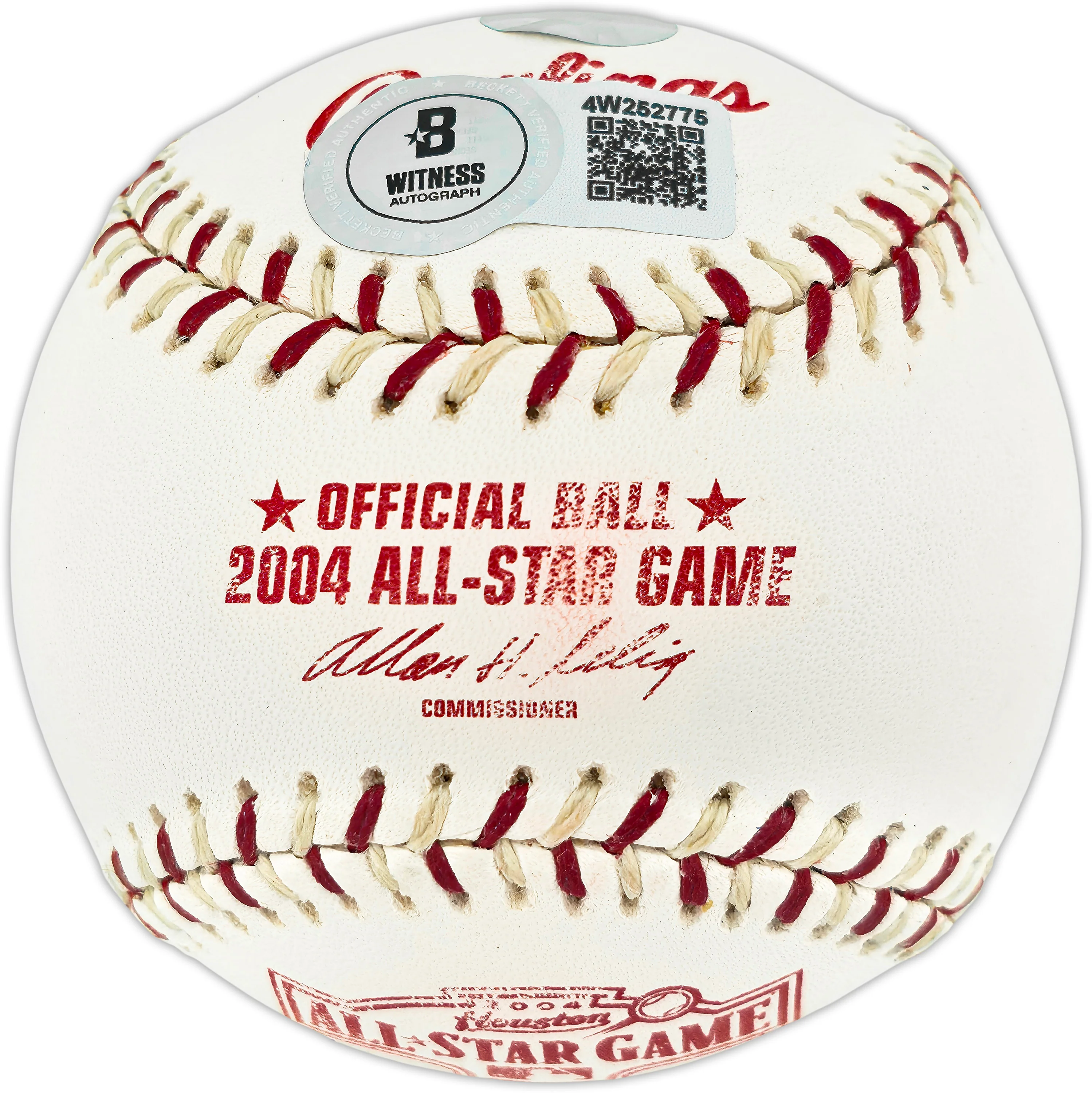 Ichiro Suzuki Autographed Official 2004 All Star Game Logo Baseball Seattle Mariners Beckett BAS Witness #4W252775 - Image 2