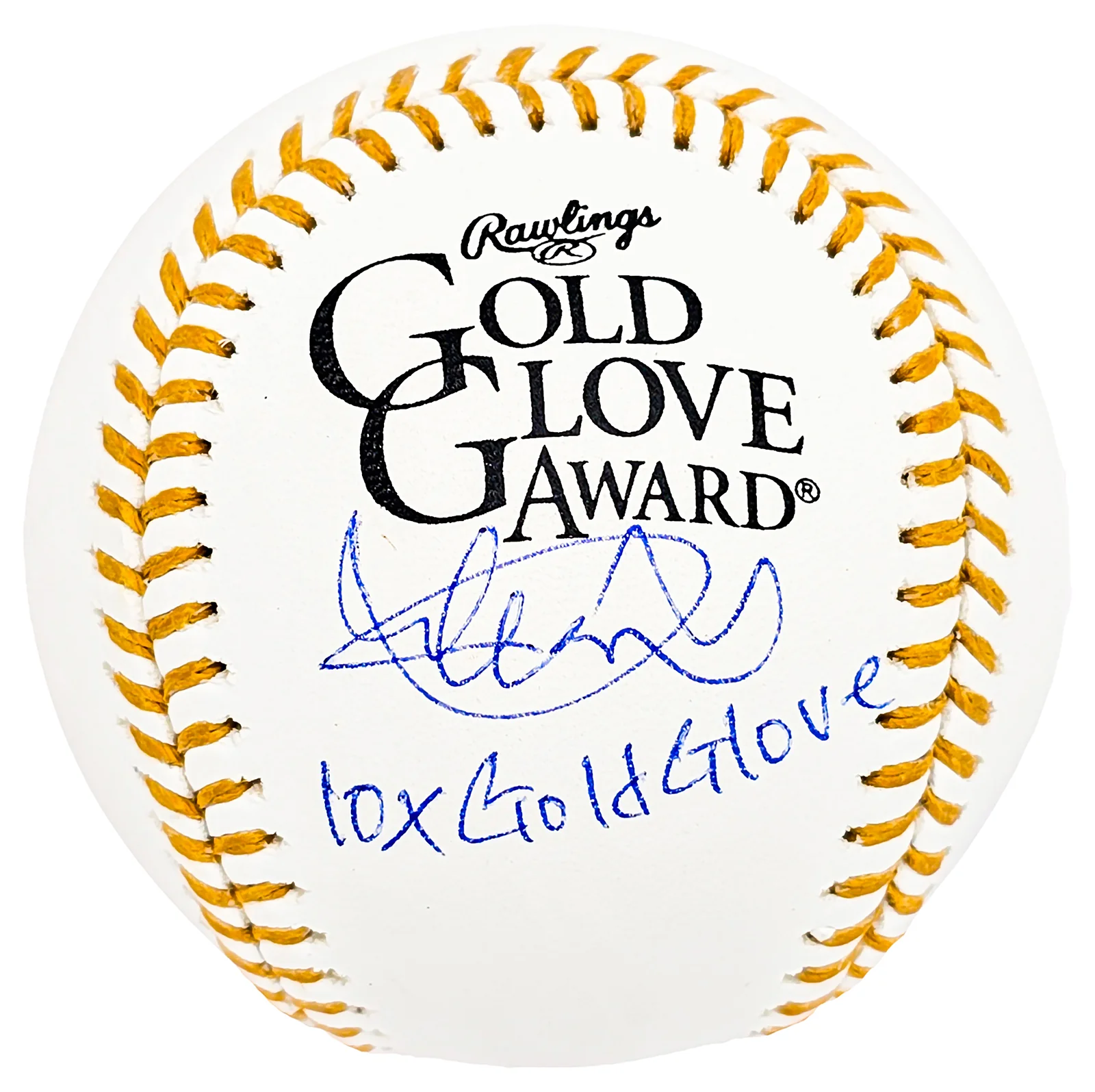 Ichiro Suzuki Autographed Official Gold Glove Baseball Seattle Mariners "10x Gold Glove" IS Holo Stock #212158 - Image 2