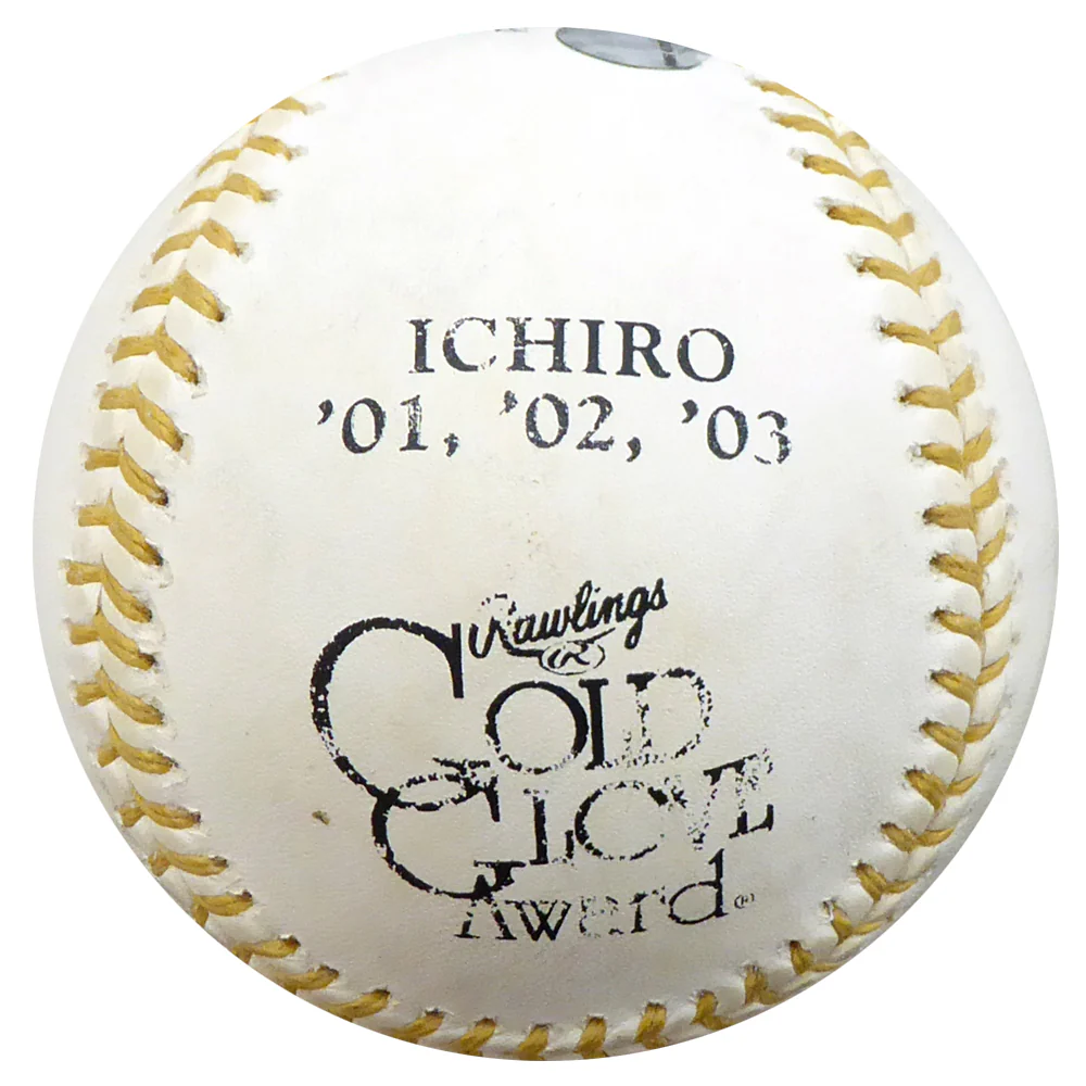 Ichiro Suzuki Autographed Official Gold Glove Baseball Seattle Mariners #35/51 MLB Holo #MR472903 - Image 5