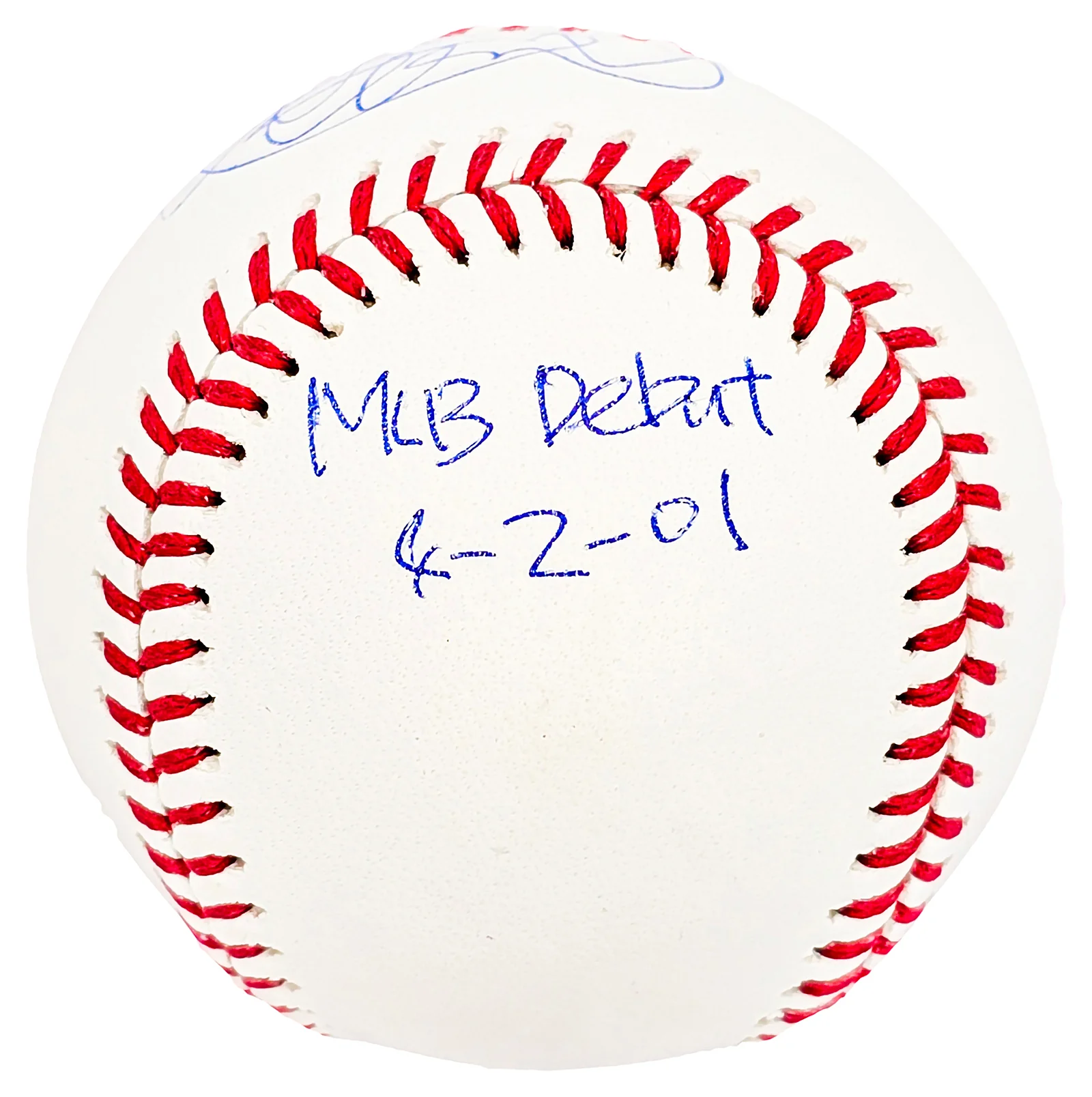 Ichiro Suzuki Autographed Official MLB Baseball Seattle Mariners "MLB Debut 4-2-01" IS Holo Stock #212161 - Image 4