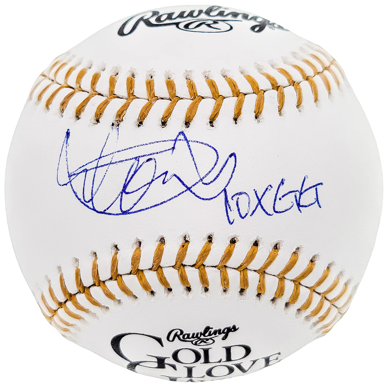 Ichiro Suzuki Autographed Official MLB Gold Glove Logo Baseball Seattle Mariners "10x GG" IS Holo Stock #202061 - Image 2