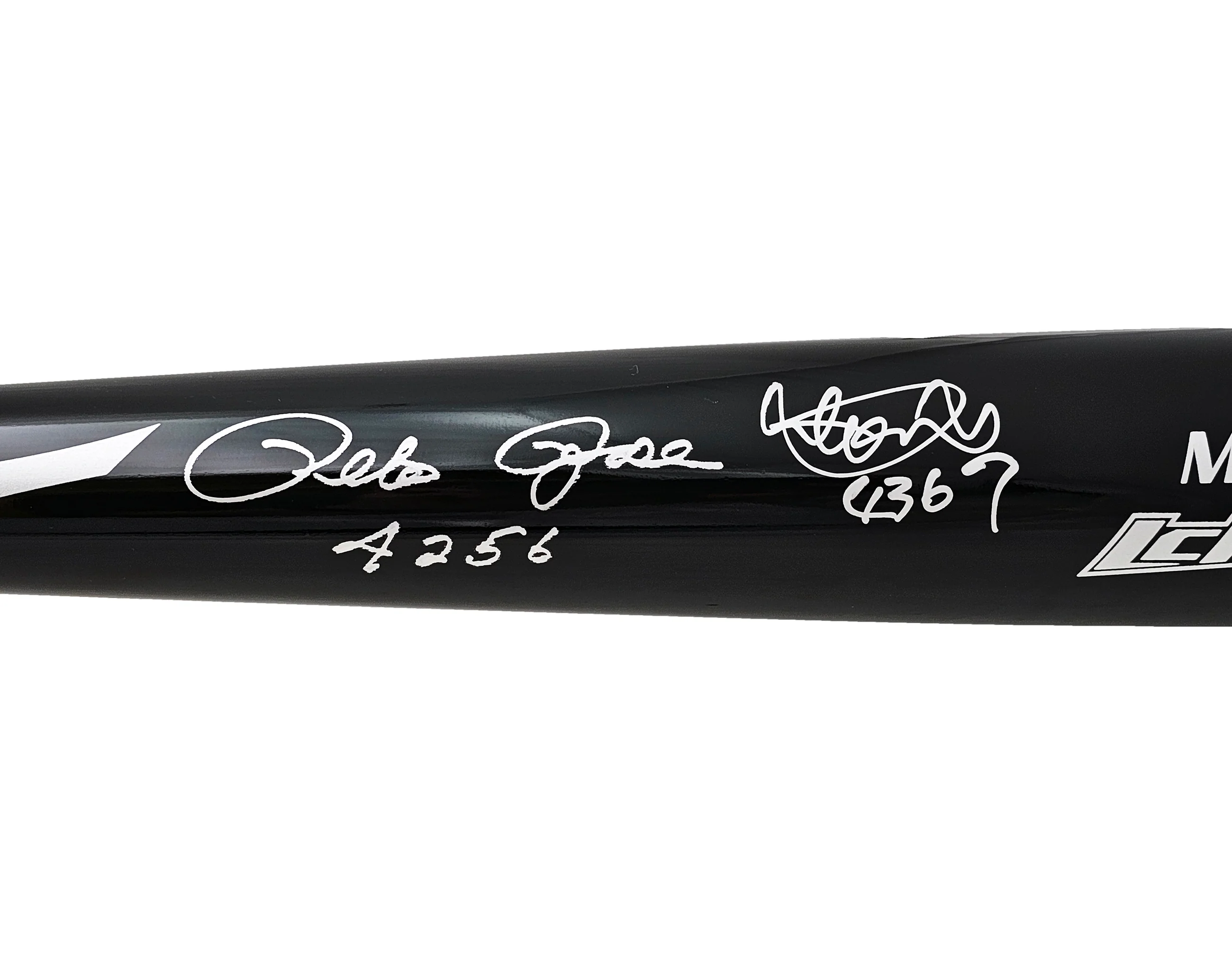 Ichiro Suzuki & Pete Rose Autographed Black Mizuno Player Model Bat Seattle Mariners "Hits" PR Holo & IS Holo Stock #212164 - Image 4