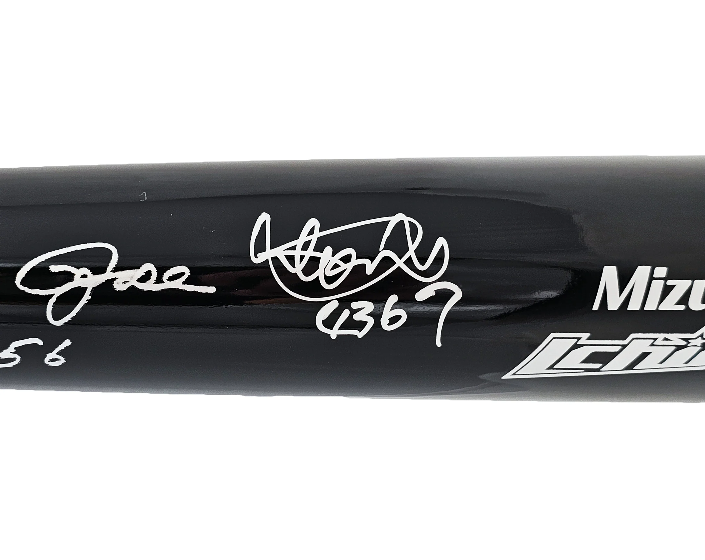 Ichiro Suzuki & Pete Rose Autographed Black Mizuno Player Model Bat Seattle Mariners "Hits" PR Holo & IS Holo Stock #212164 - Image 5