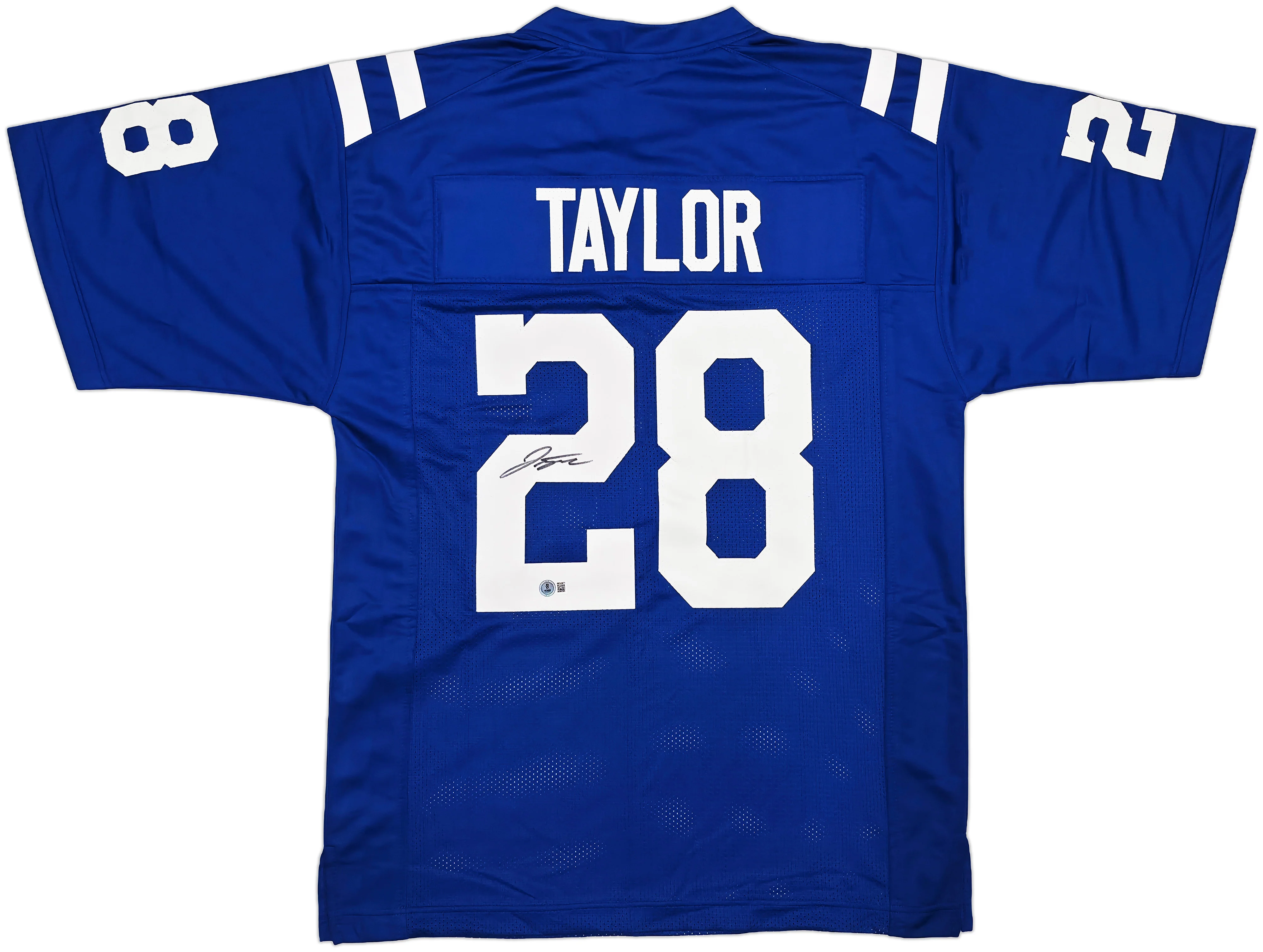 Indianapolis Colts Jonathan Taylor Autographed Blue Jersey Beckett BAS Witness Stock #256838 - Image 2