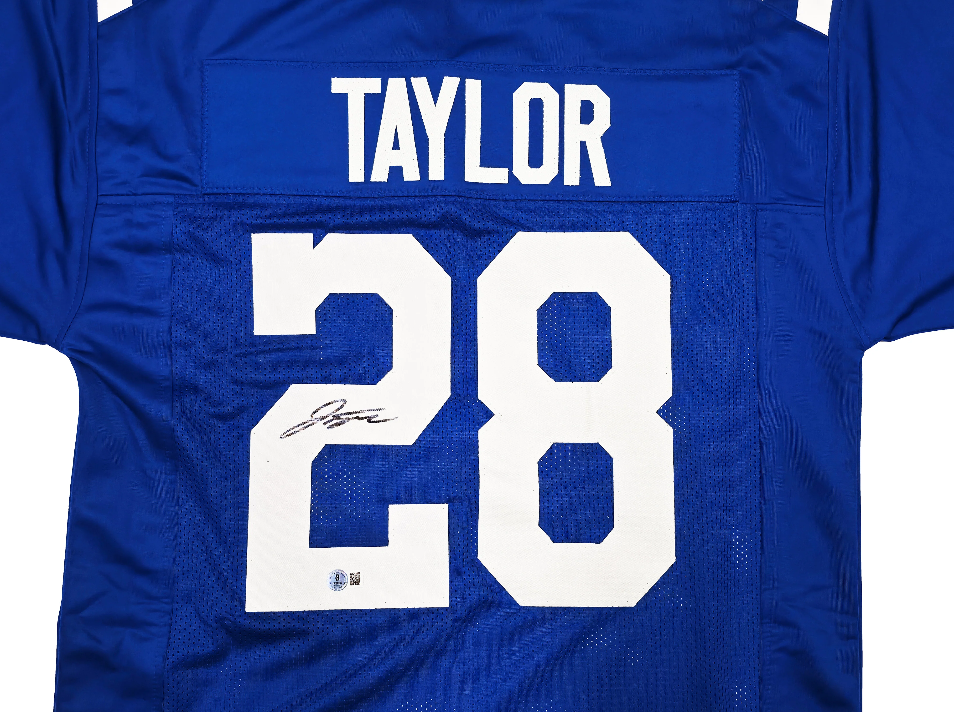 Indianapolis Colts Jonathan Taylor Autographed Blue Jersey Beckett BAS Witness Stock #256838 - Image 3