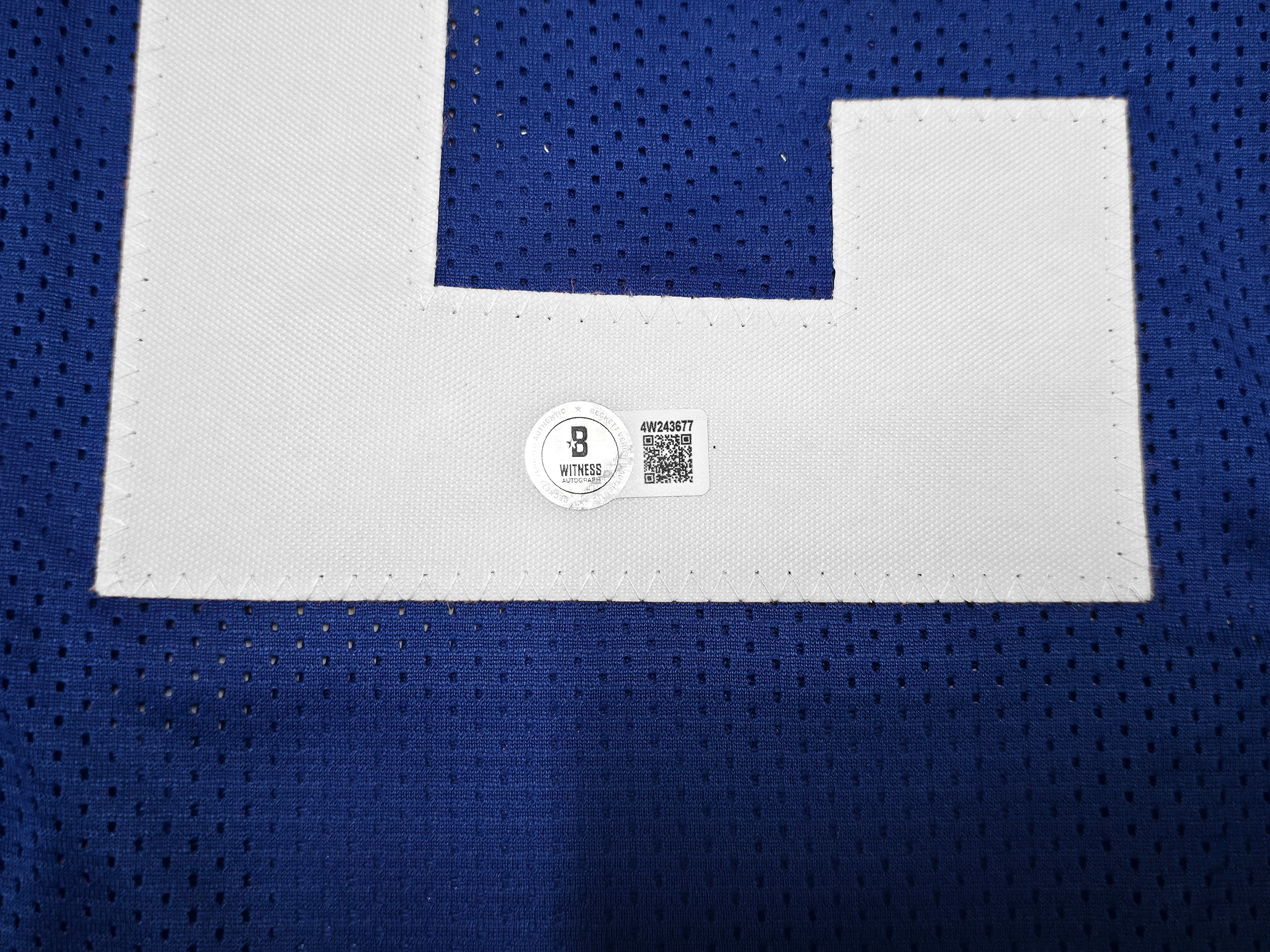 Indianapolis Colts Jonathan Taylor Autographed Blue Jersey Beckett BAS Witness Stock #256838 - Image 5
