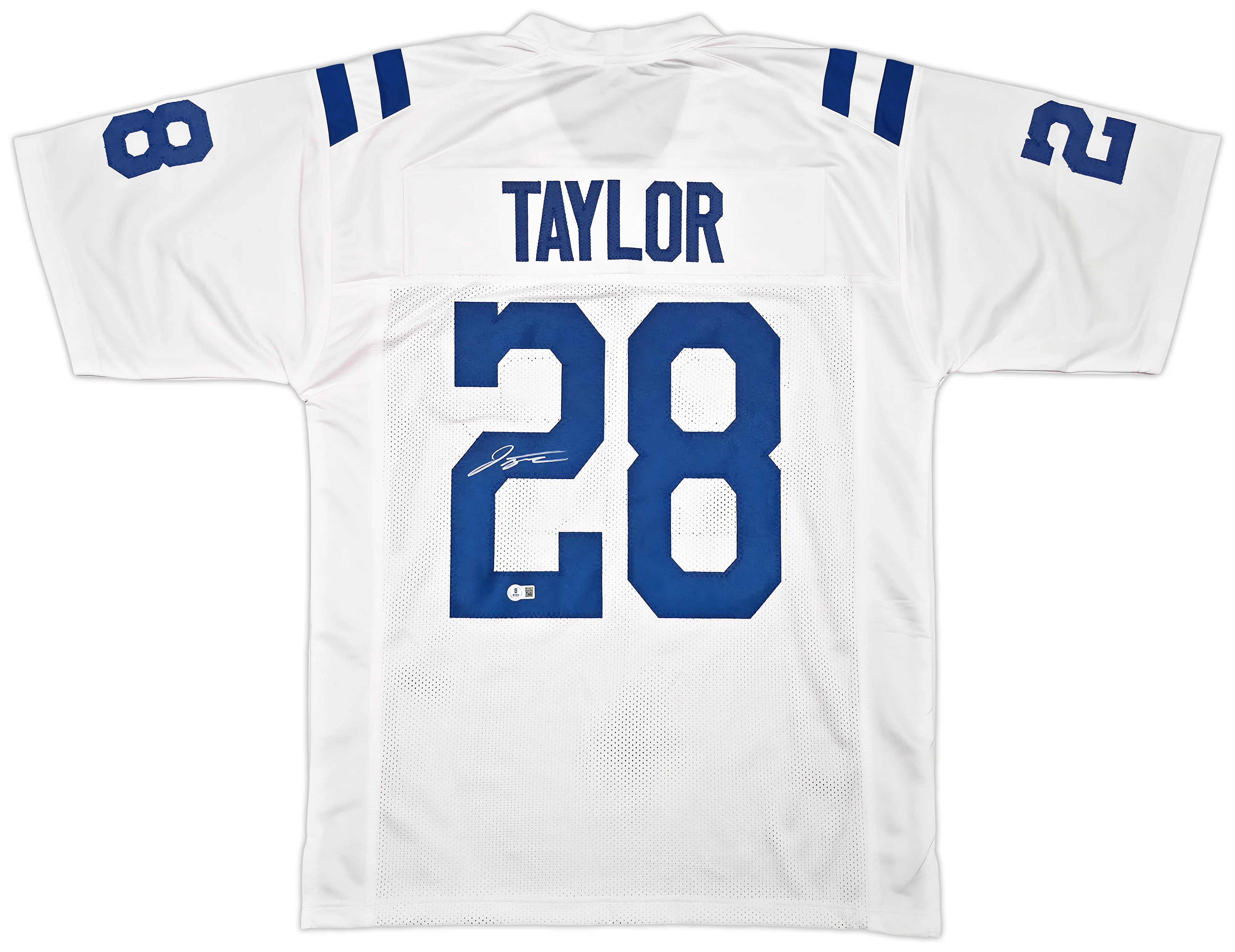 Indianapolis Colts Jonathan Taylor Autographed White Jersey Beckett BAS Witness Stock #256915 - Image 2