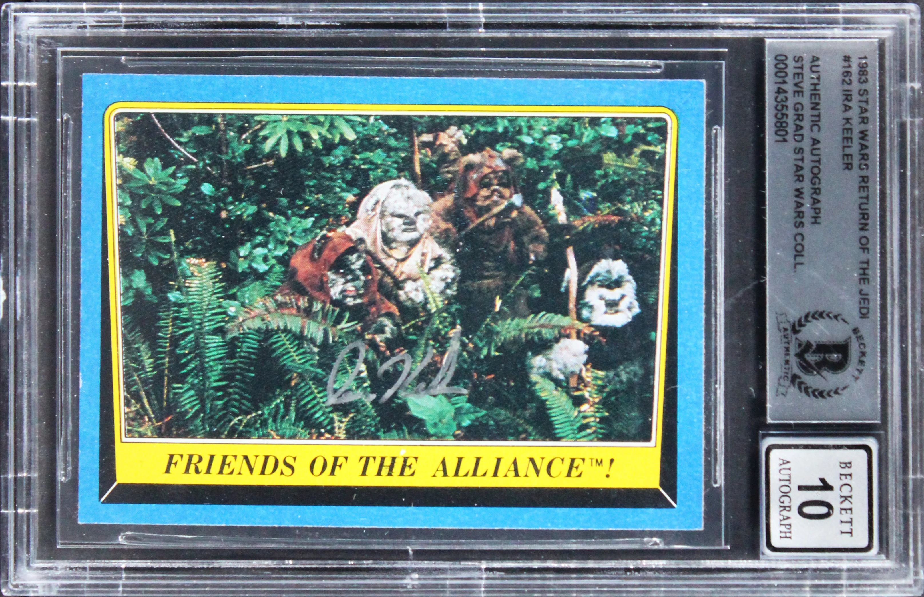 Ira Keeler Signed 1983 Star Wars ROTJ #162 Card Auto Grade 10! BAS Slabbed - Image 2