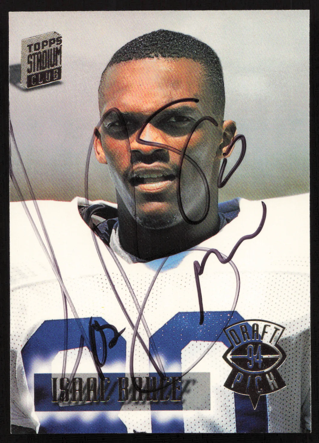 Isaac Bruce Autographed 1994 Stadium Club Rookie Card #332 Los Angeles Rams SKU #261067