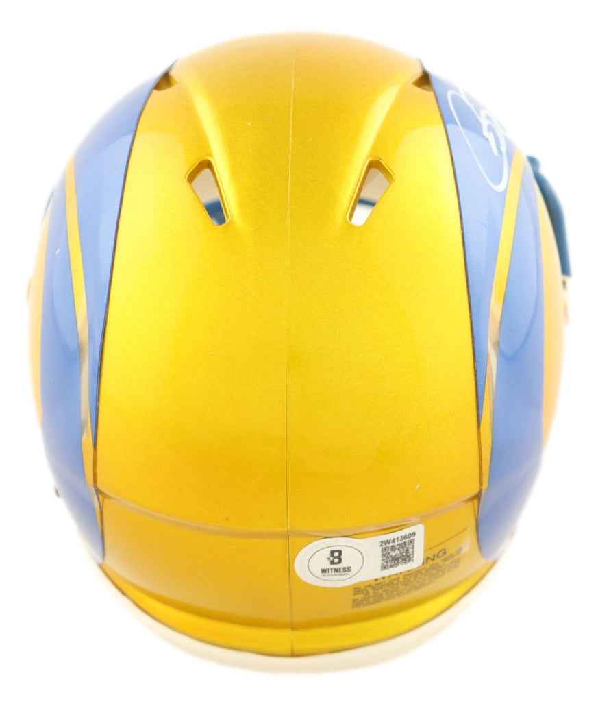 Isaac Bruce Signed Los Angeles Rams Flash Mini Speed Helmet HOF 20 BAS - Image 2