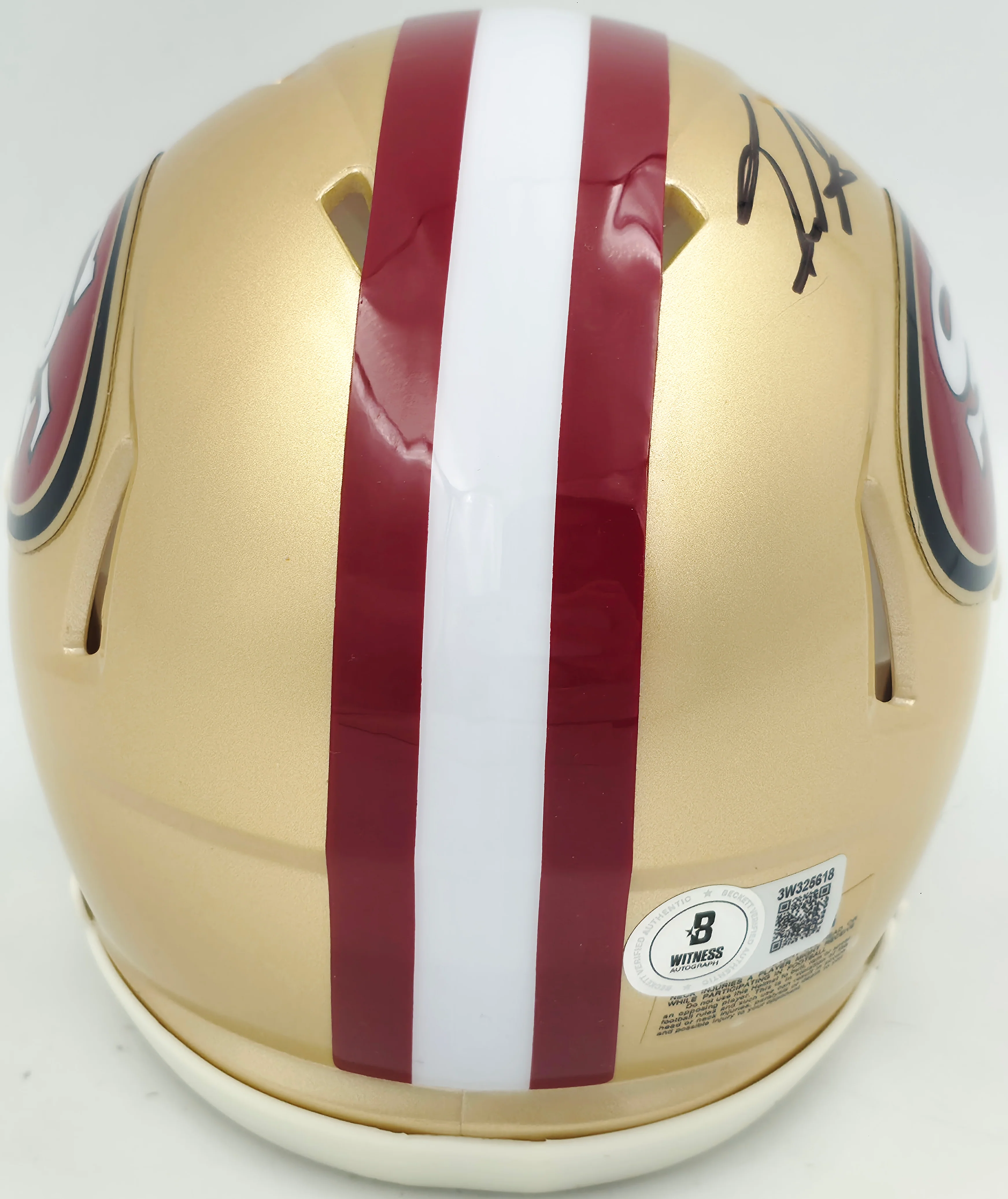 Isaac Guerendo Autographed San Francisco 49ers Gold Speed Mini Helmet Beckett BAS Witness Stock #253314 - Image 4