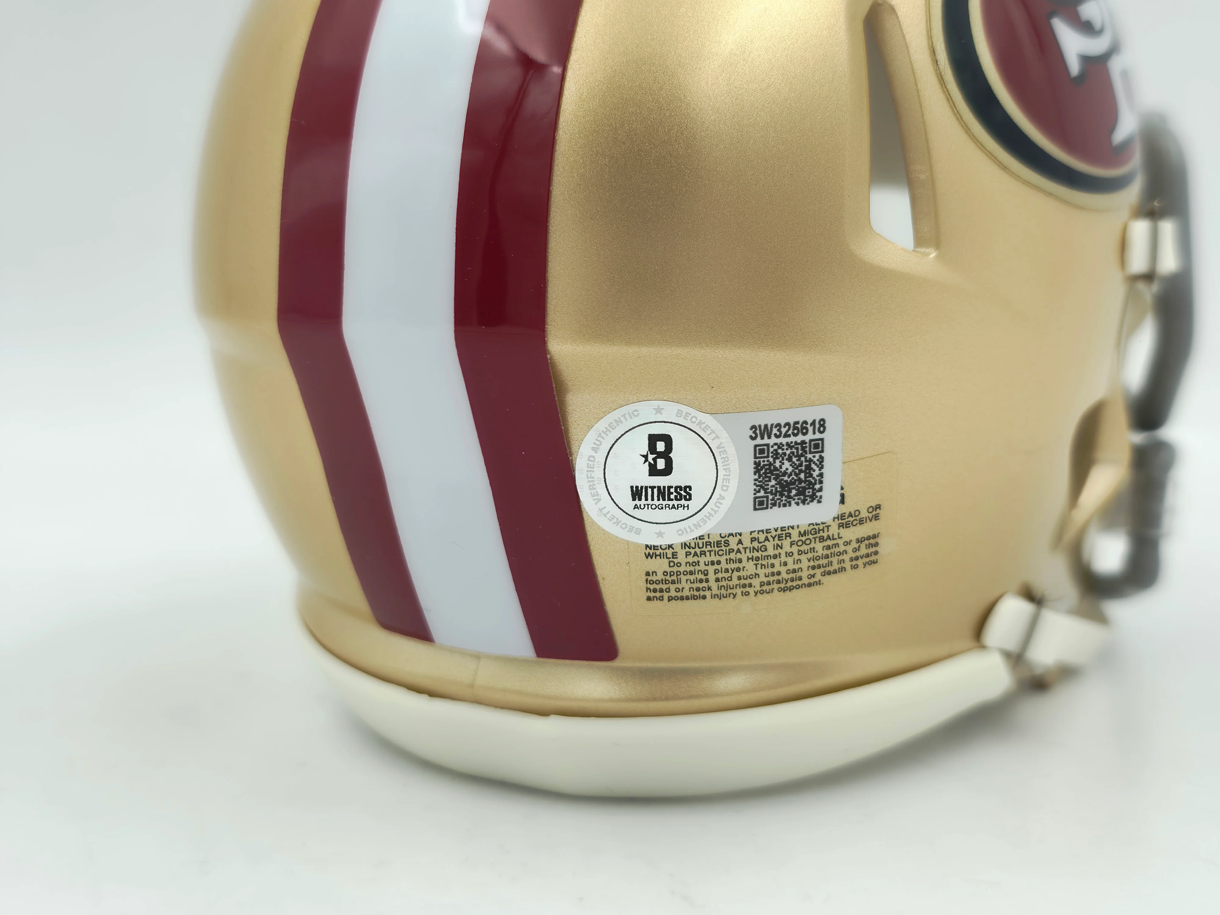 Isaac Guerendo Autographed San Francisco 49ers Gold Speed Mini Helmet Beckett BAS Witness Stock #253314 - Image 5