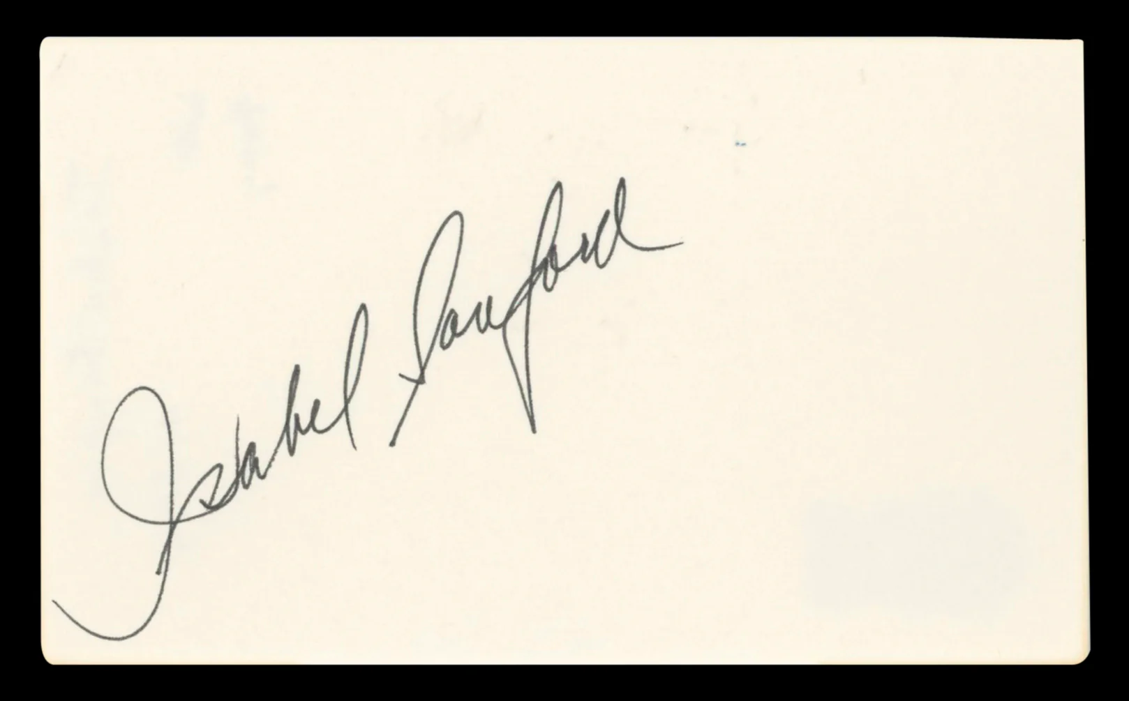 Isabel Sanford All In The Family Authentic Signed 3x5 Index Card BAS #BV00126