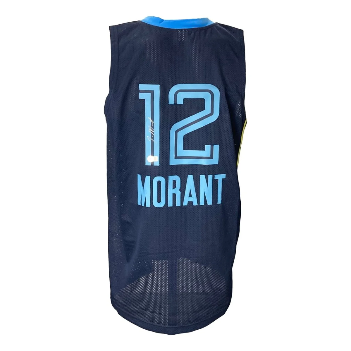 Ja Morant Signed Custom Navy Blue Pro-Style Basketball Jersey BAS - Image 6