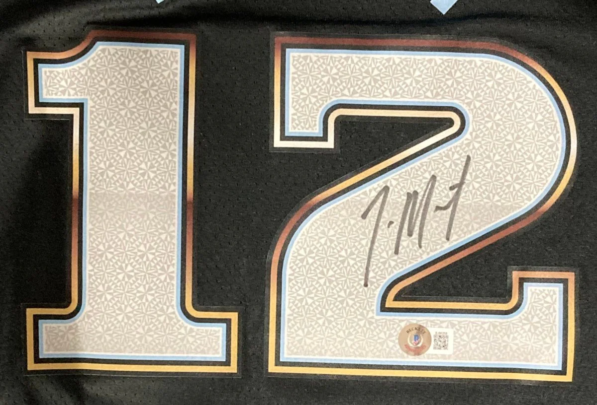 Ja Morant Signed Memphis Grizzlies Black Nike Swingman LG Jersey BAS - Image 2