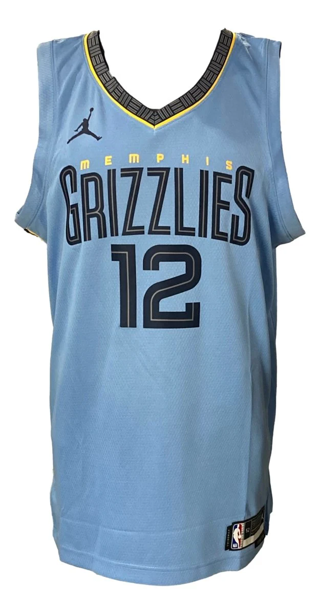 Ja Morant Signed Memphis Grizzlies Light Blue Nike Swingman Jersey BAS - Image 3