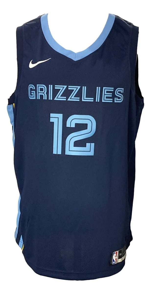 Ja Morant Signed Memphis Grizzlies Navy Blue Nike Swingman 2XL Jersey BAS - Image 3