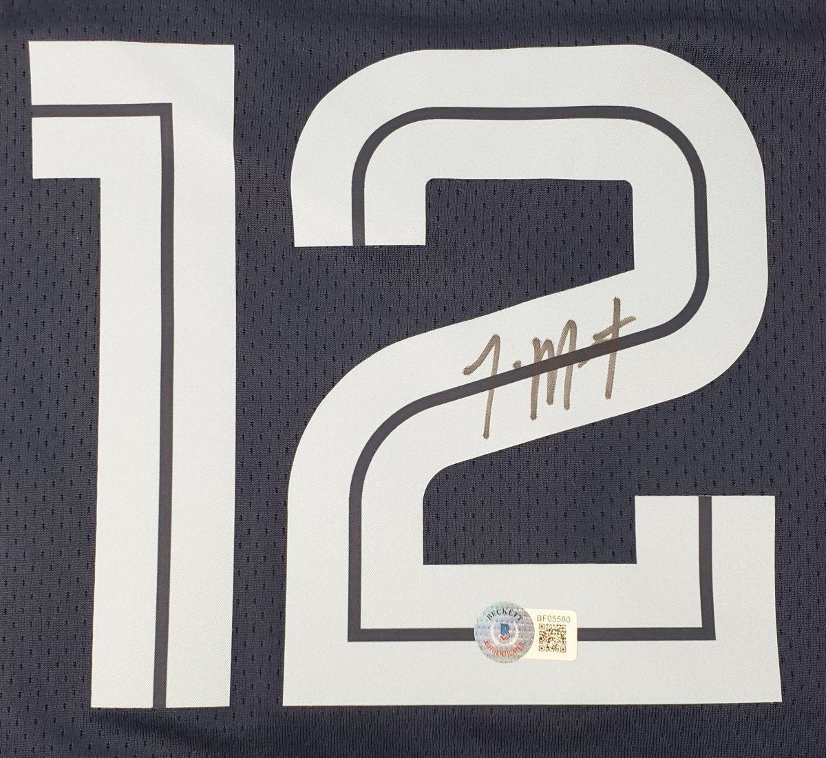 Ja Morant Signed Memphis Grizzlies Navy Blue Nike Swingman XL Jersey BAS - Image 3