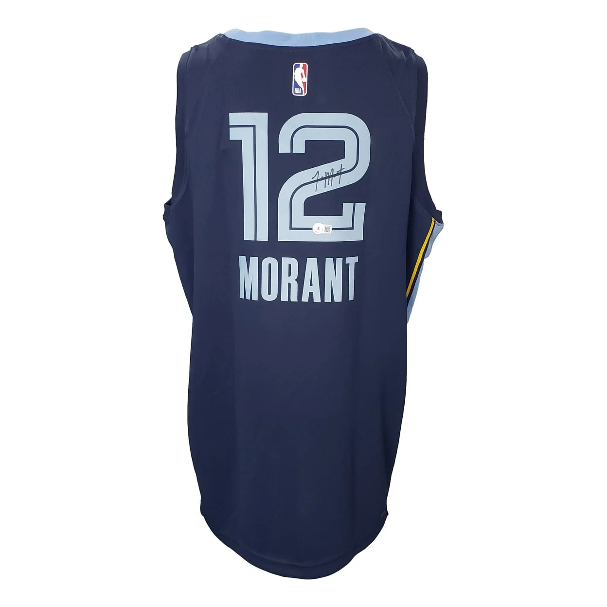 Ja Morant Signed Memphis Grizzlies Navy Blue Nike Swingman XL Jersey BAS - Image 7