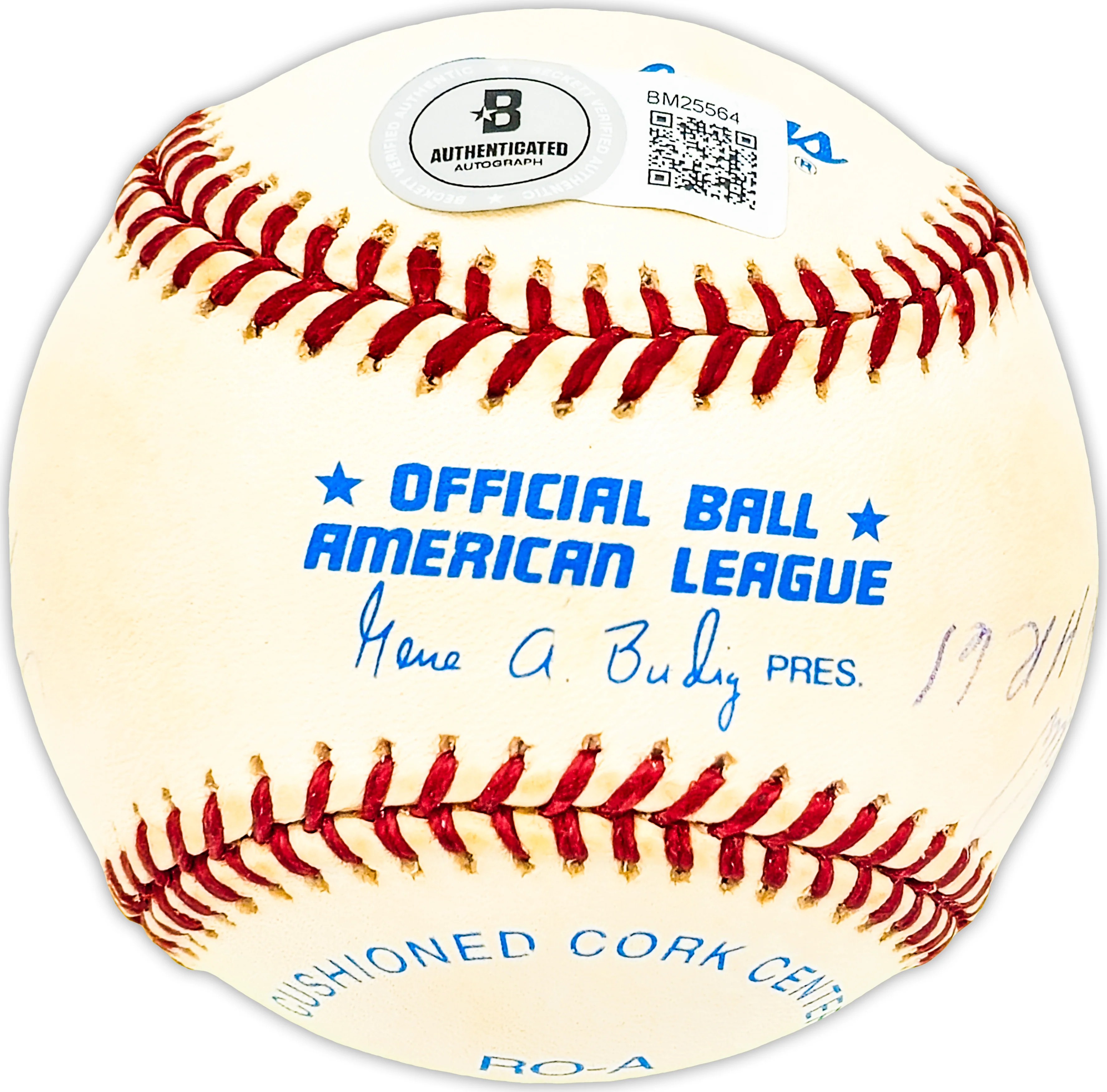 Jack Fisher & Tracy Stallard Autographed Official AL Baseball "Maris 60th HR 9/26/61 & Maris Record HR 61 10/1/61" Beckett BAS QR #BM25564 - Image 3