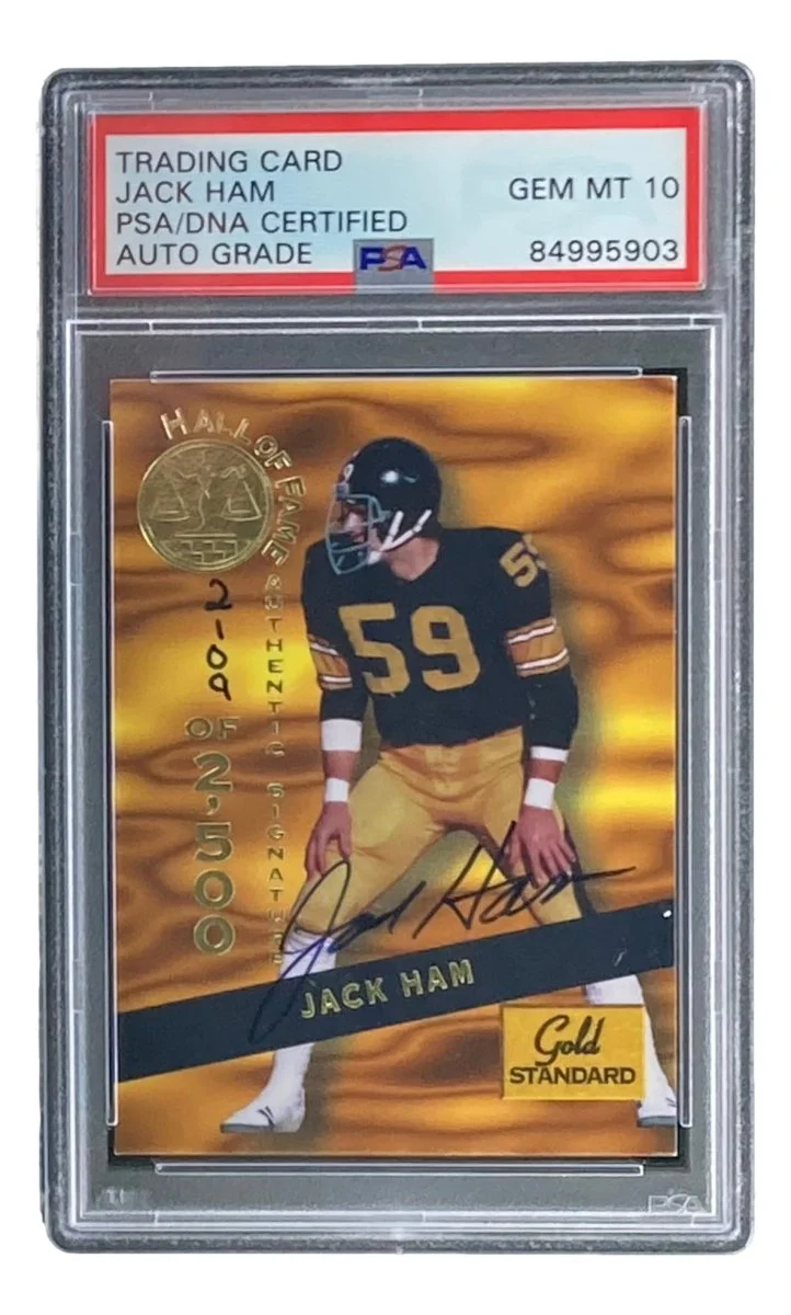 Jack Ham Signed 1994 Sig Rookies Gold Standard #HOF10 Trading Card PSA/DNA Gem MT 10