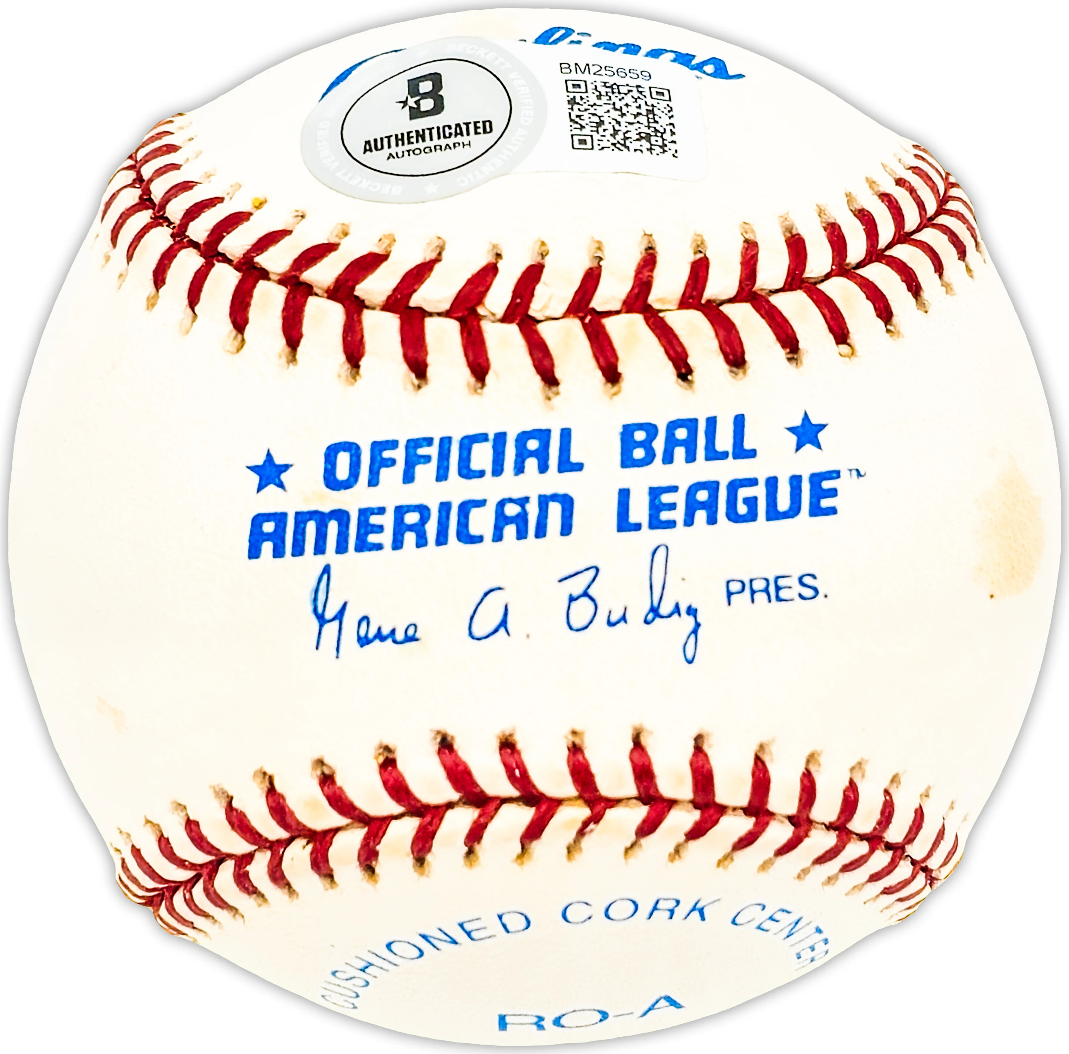 Jack Phillips Autographed Official AL Baseball New York Yankees, Detroit Tigers Beckett BAS QR #BM25659 - Image 2