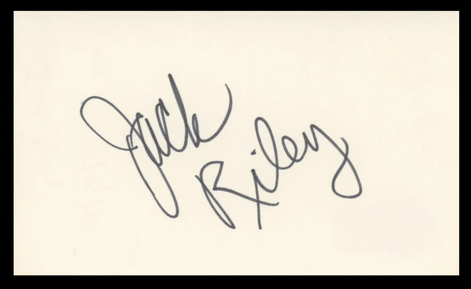 Jack Riley The Bob Newhart Show Authentic Signed 3x5 Index Card BAS #BV59137 - Image 2