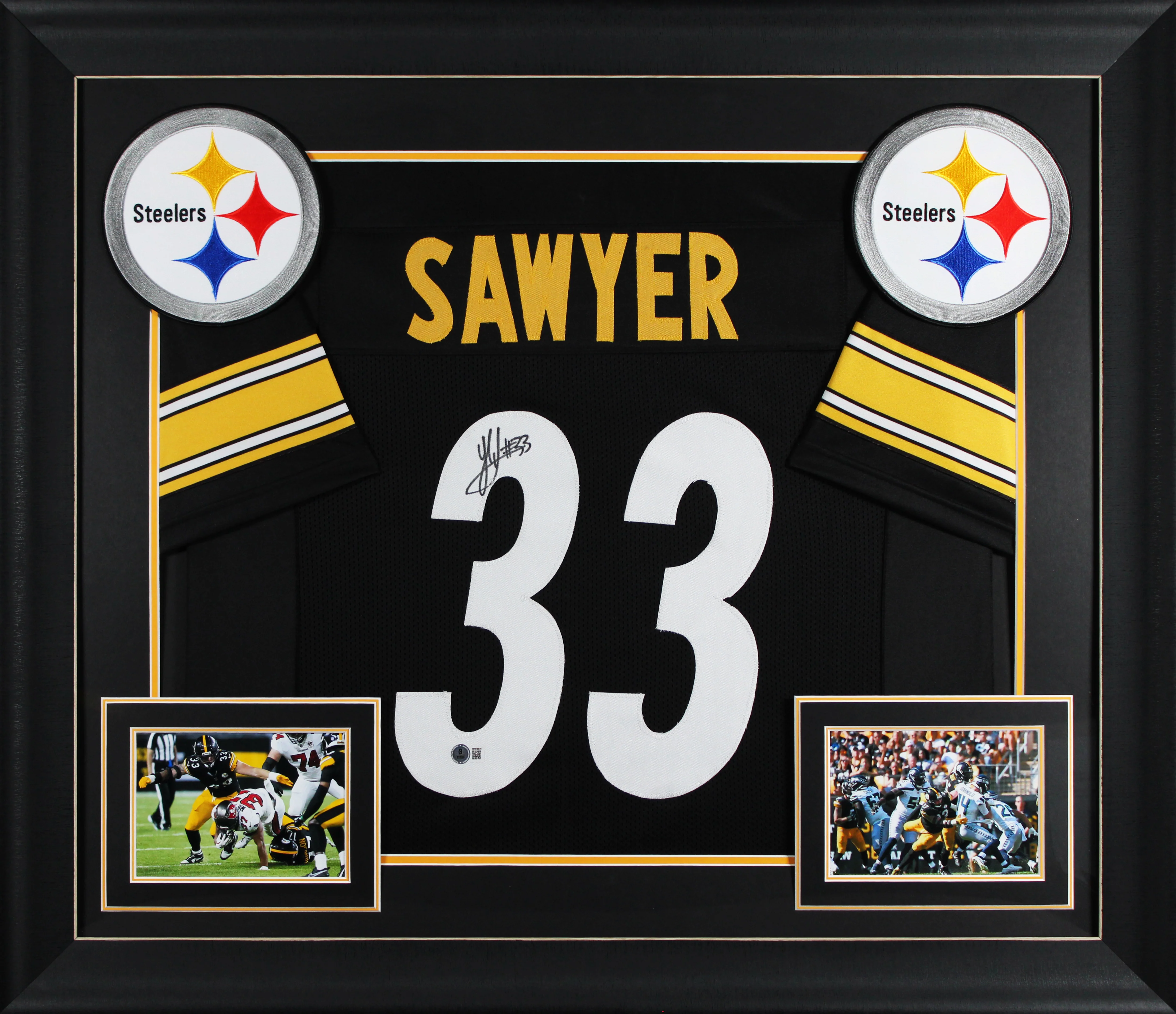 Jack Sawyer Authentic Signed Black Pro Style Framed Jersey BAS Witnessed - Image 2