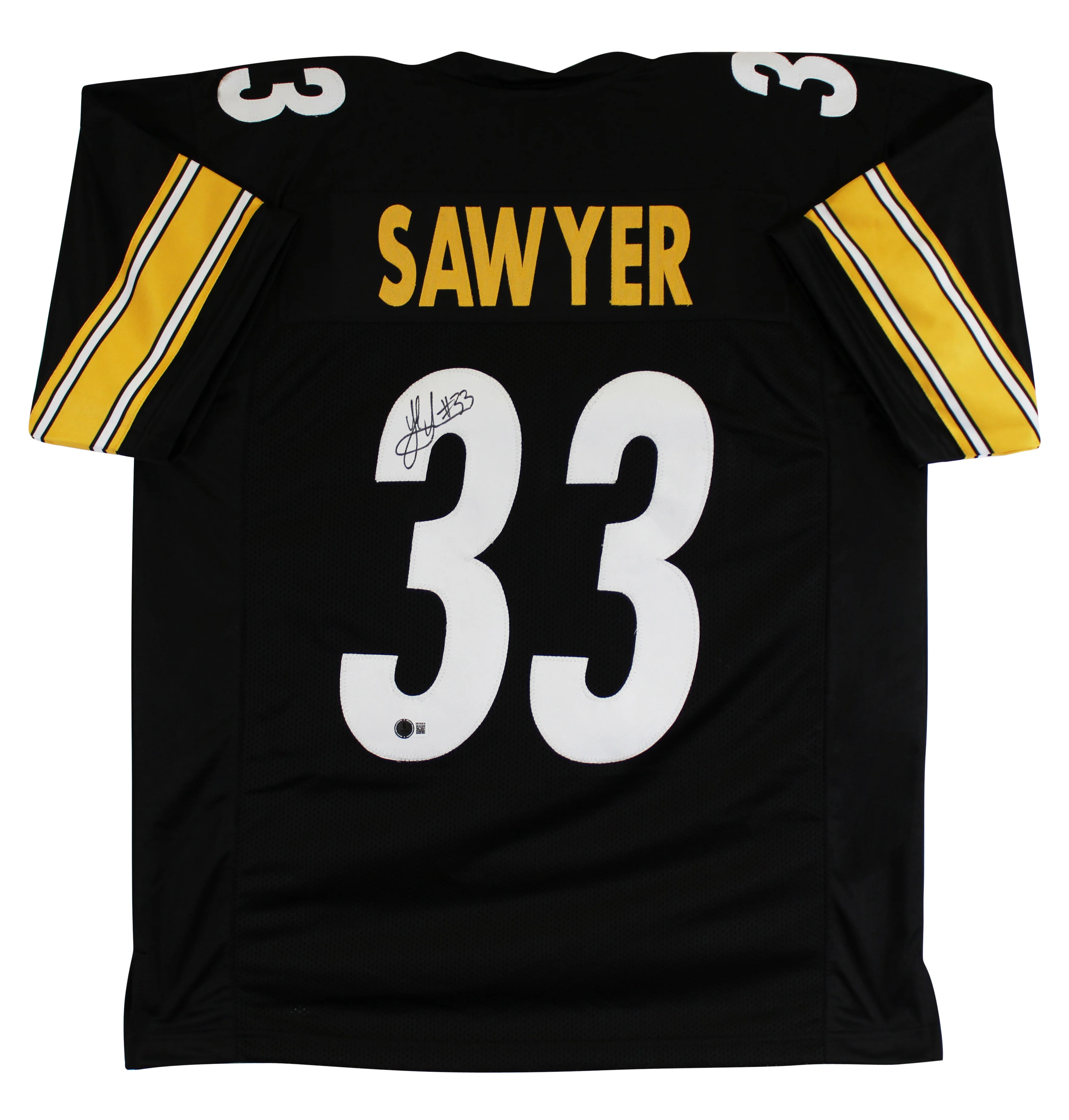Jack Sawyer Authentic Signed Black Pro Style Jersey Autographed BAS Witnessed - Image 2