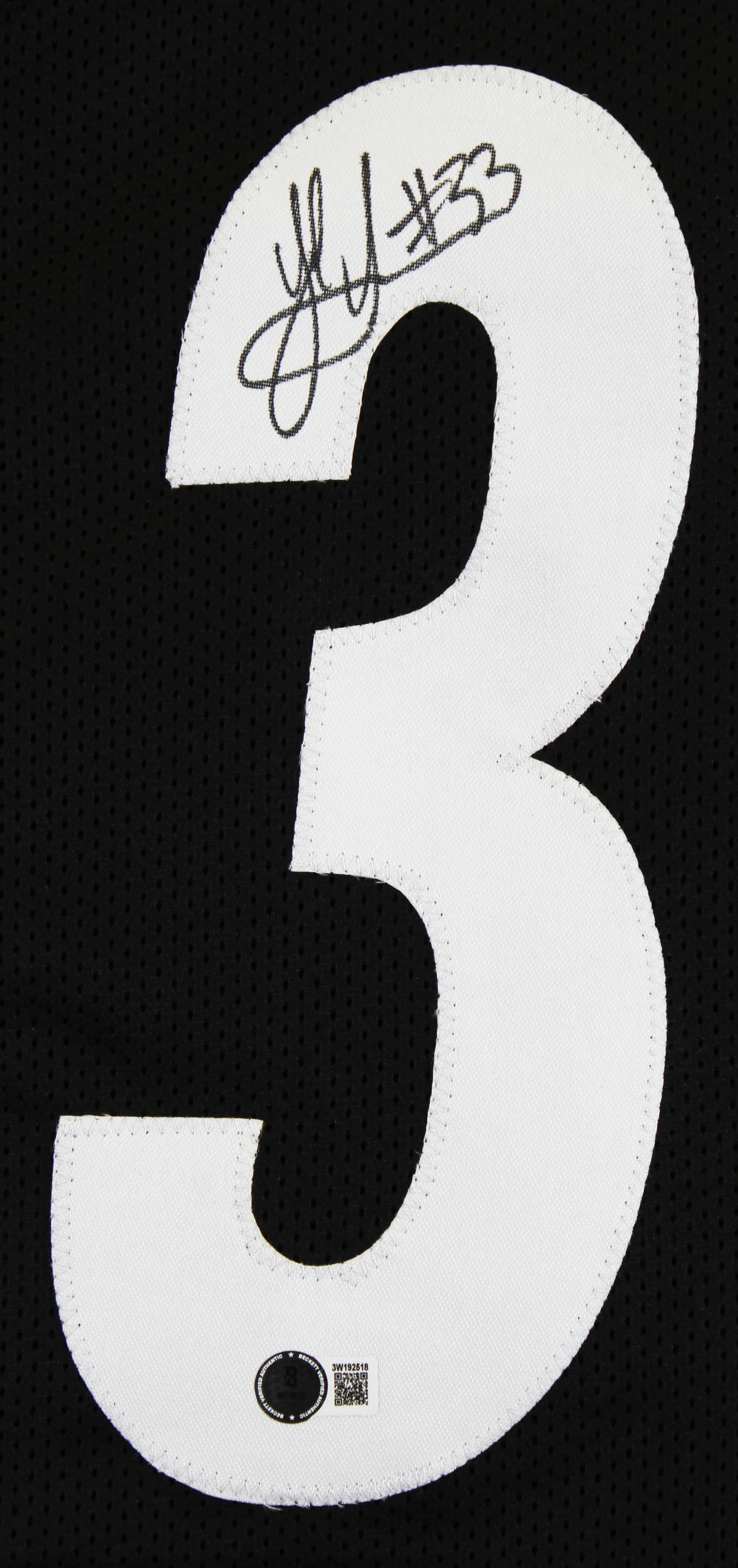 Jack Sawyer Authentic Signed Black Pro Style Jersey Autographed BAS Witnessed - Image 3