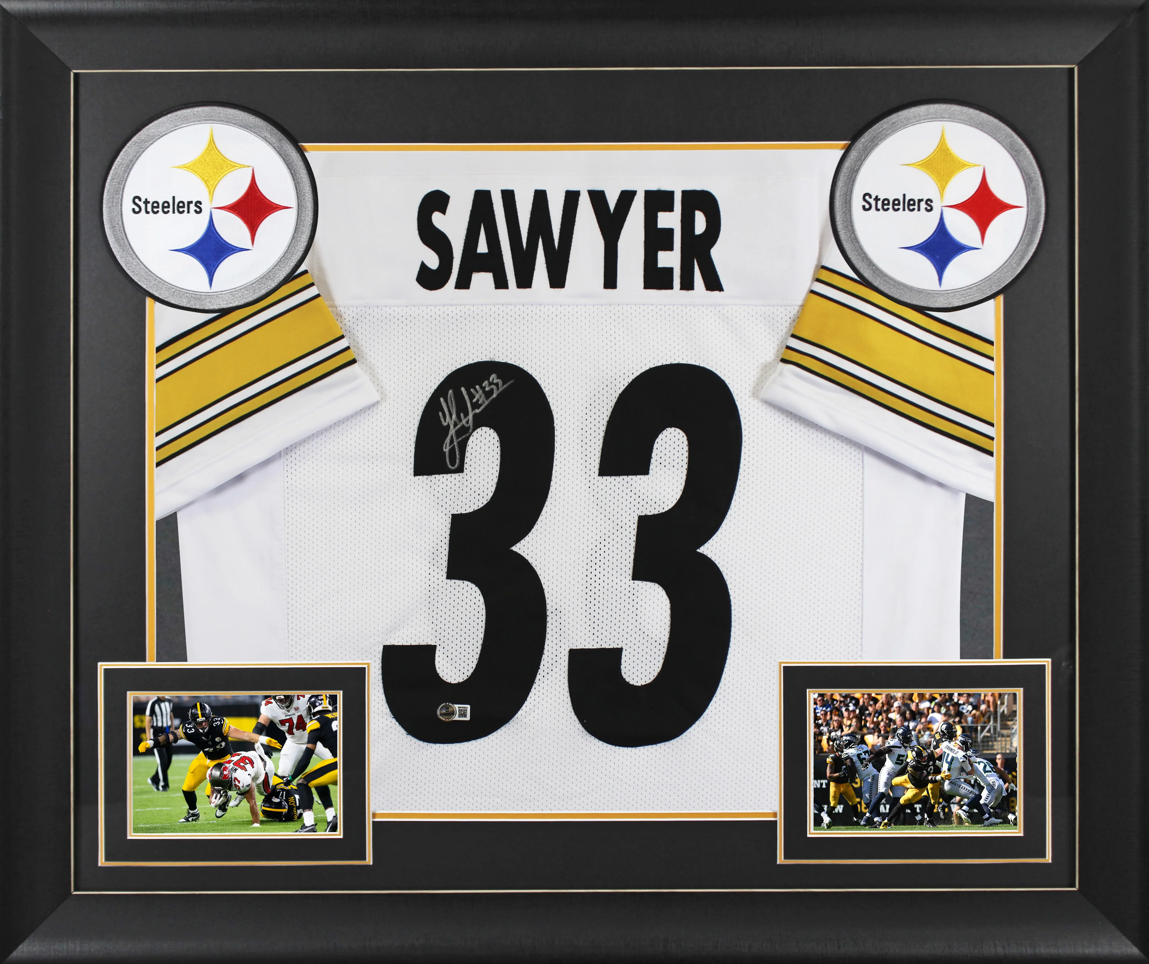 Jack Sawyer Authentic Signed White Pro Style Framed Jersey BAS Witnessed - Image 2