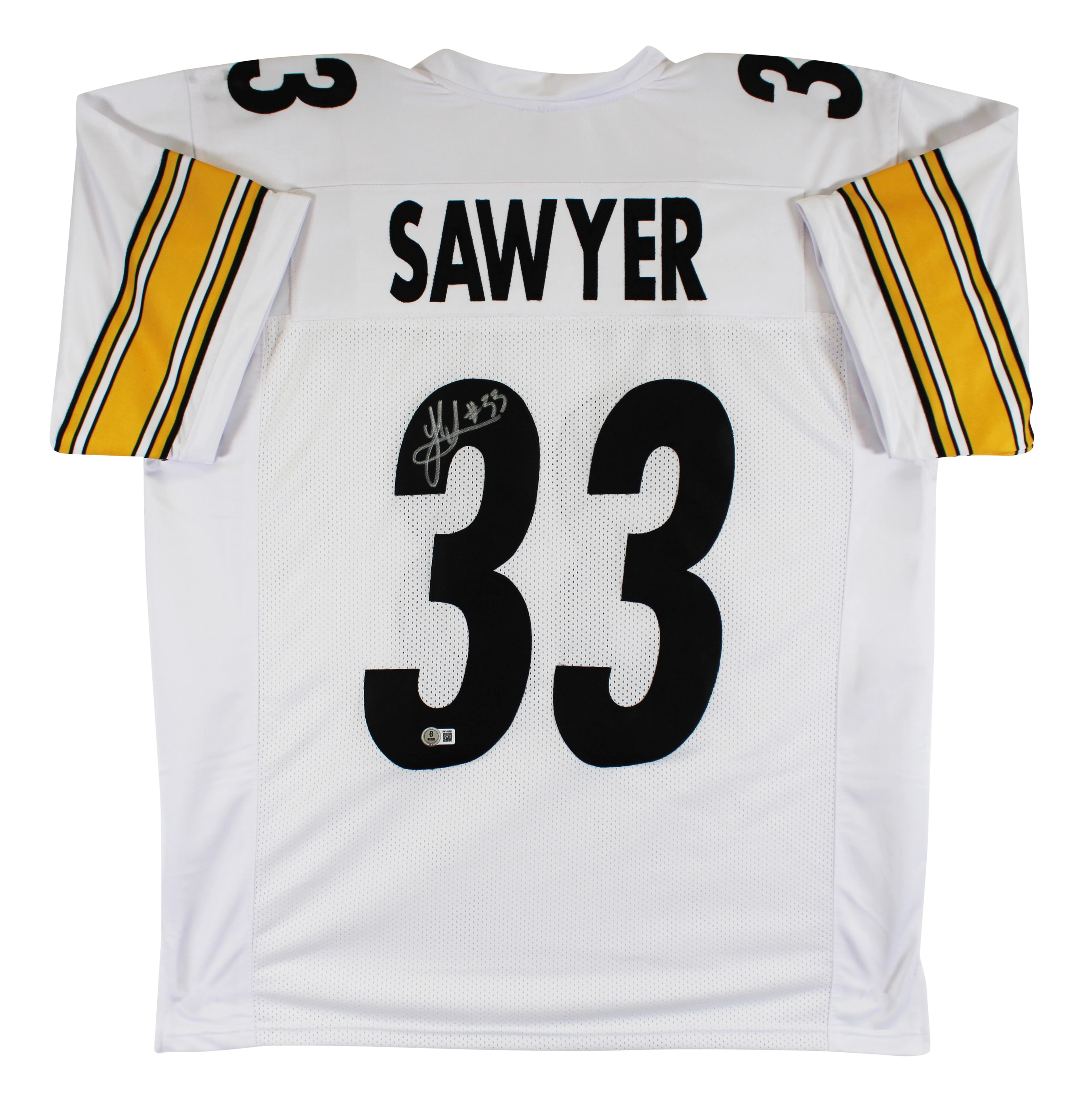Jack Sawyer Authentic Signed White Pro Style Jersey Autographed BAS Witnessed - Image 2