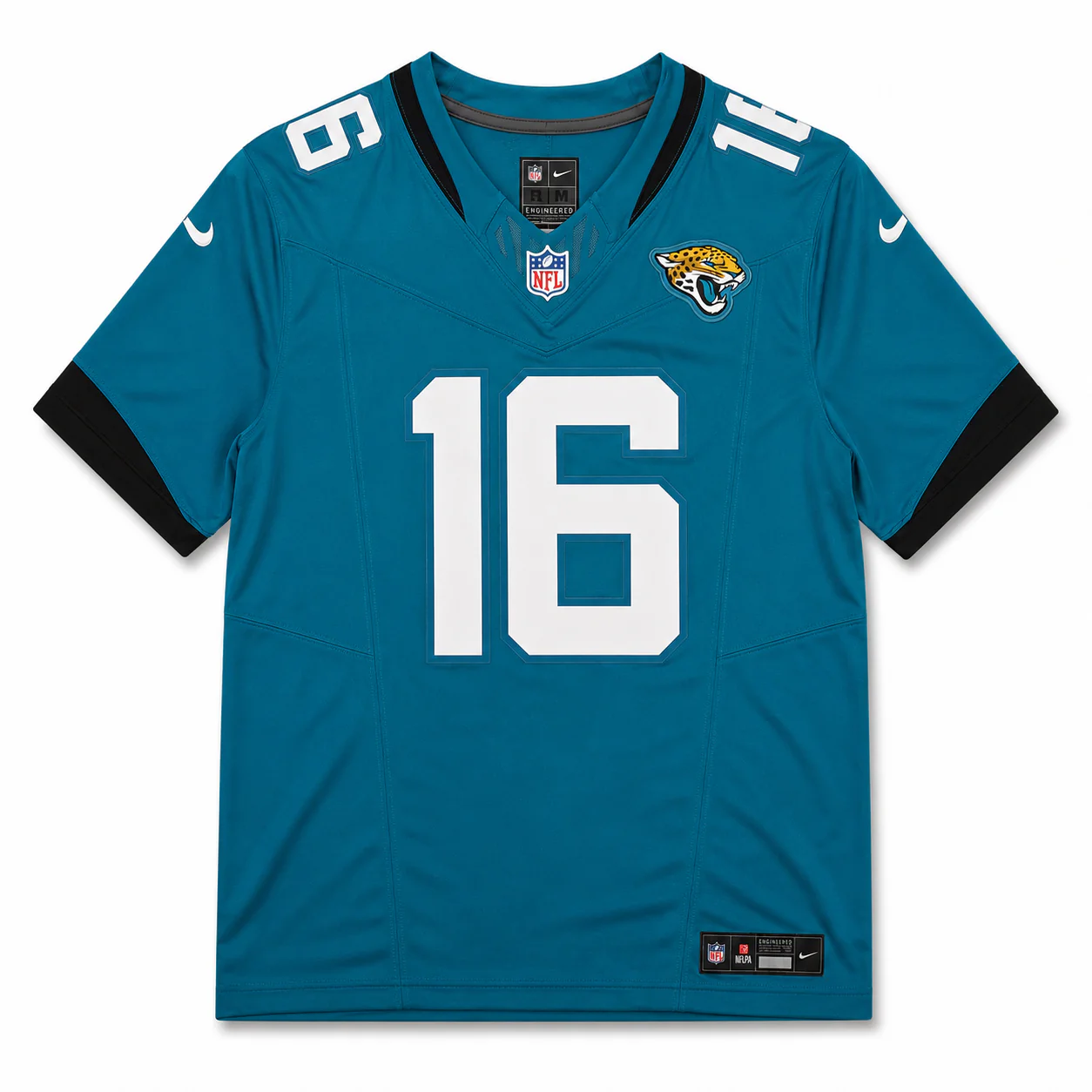 Jacksonville Jaguars Trevor Lawrence Autographed Teal Hand Painted Nike Dry-Fit Jersey Size XL Fanatics Holo #LG20386714 - Image 2