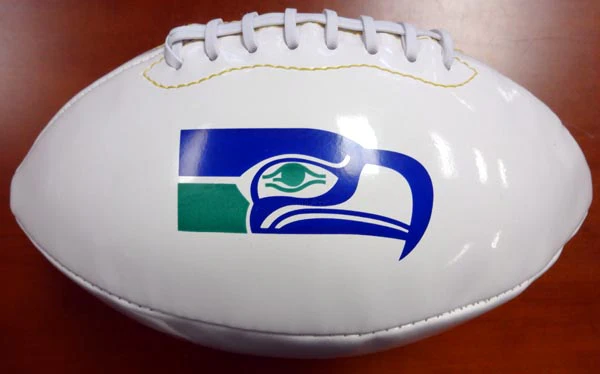 Jacob Green Autographed White Logo Football Seattle Seahawks MCS Holo Stock #82241 - Image 3